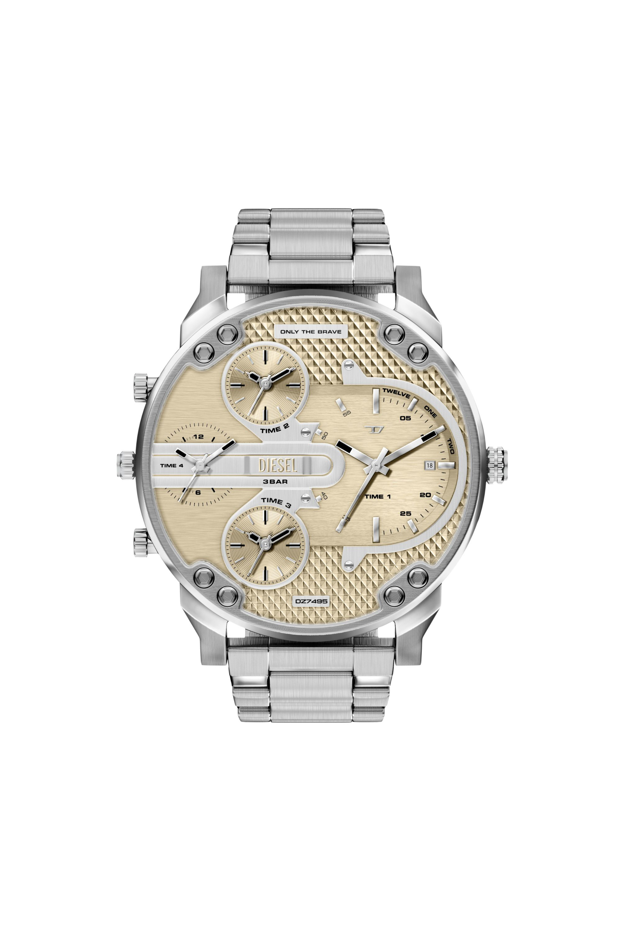 Diesel - DZ7495 WATCH, Herren Mr. Daddy Slim Edelstahluhr in Silber - 1