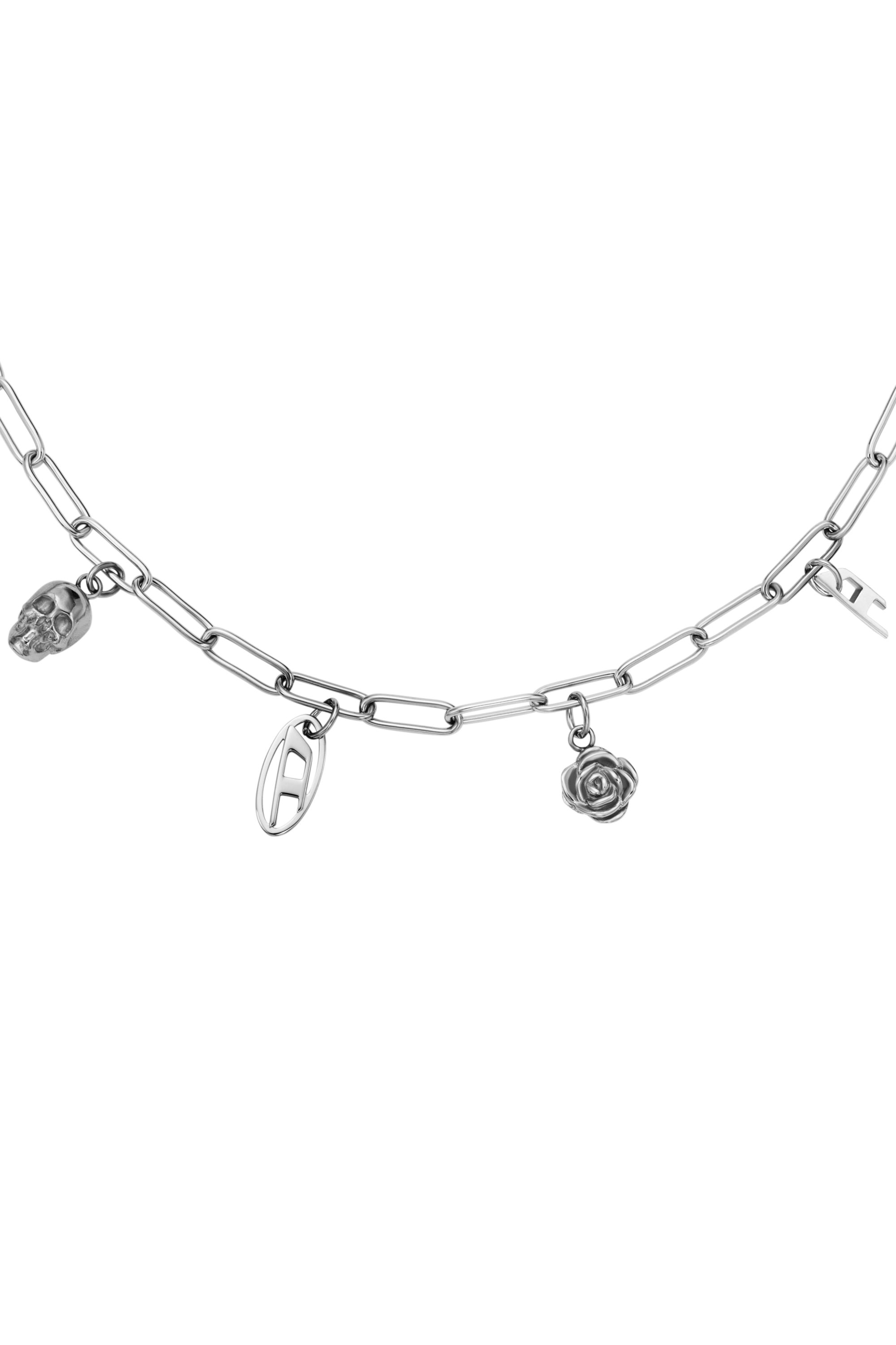 Diesel - DX1605040, Unisex Charm-Halskette aus Edelstahl in Silber - 2