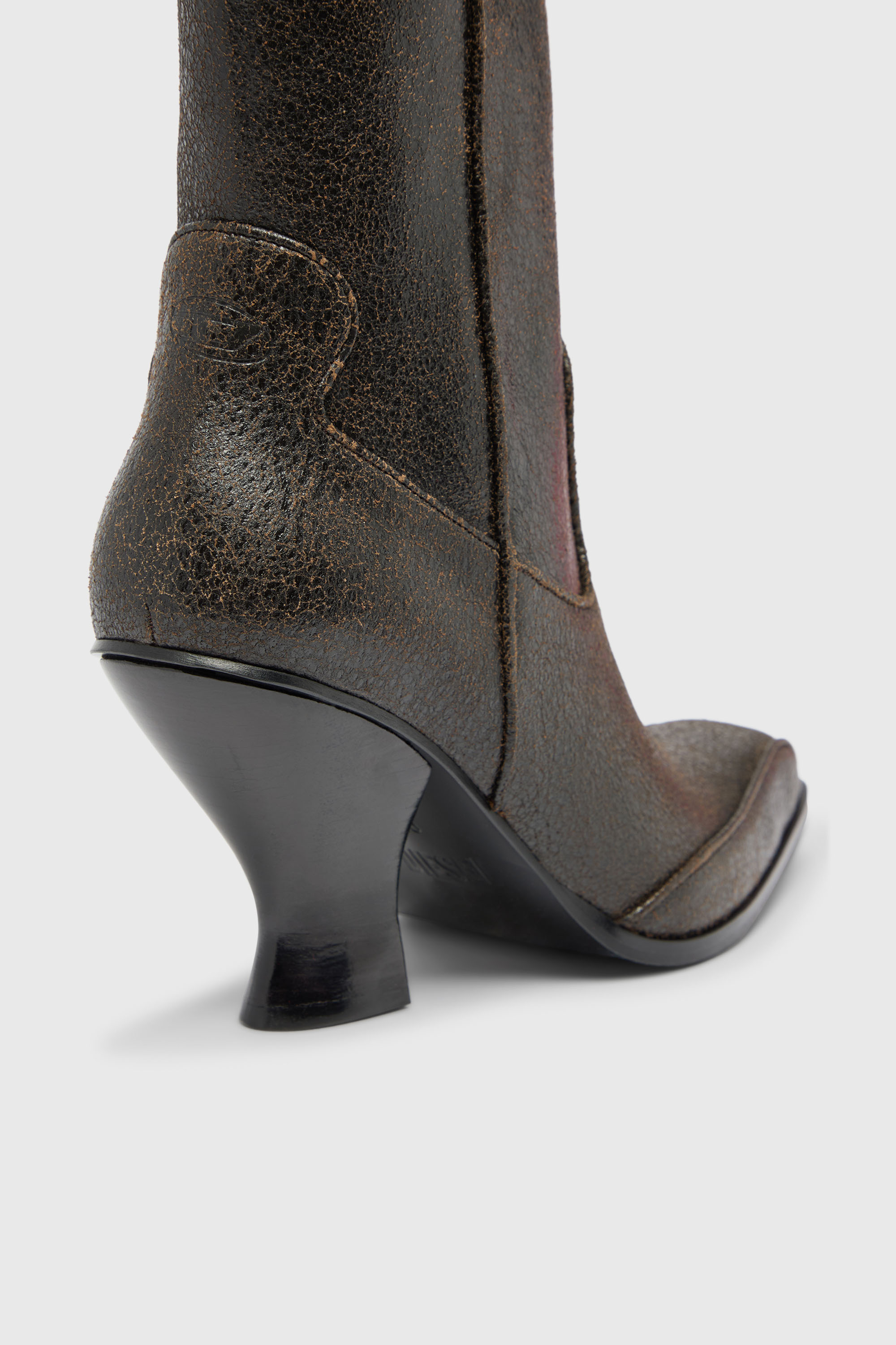 Diesel - D-LUFFY-75-AB, Damen D-Luffy &ndash; Stiefeletten aus crackled Leder in Dunkelbraun - 5