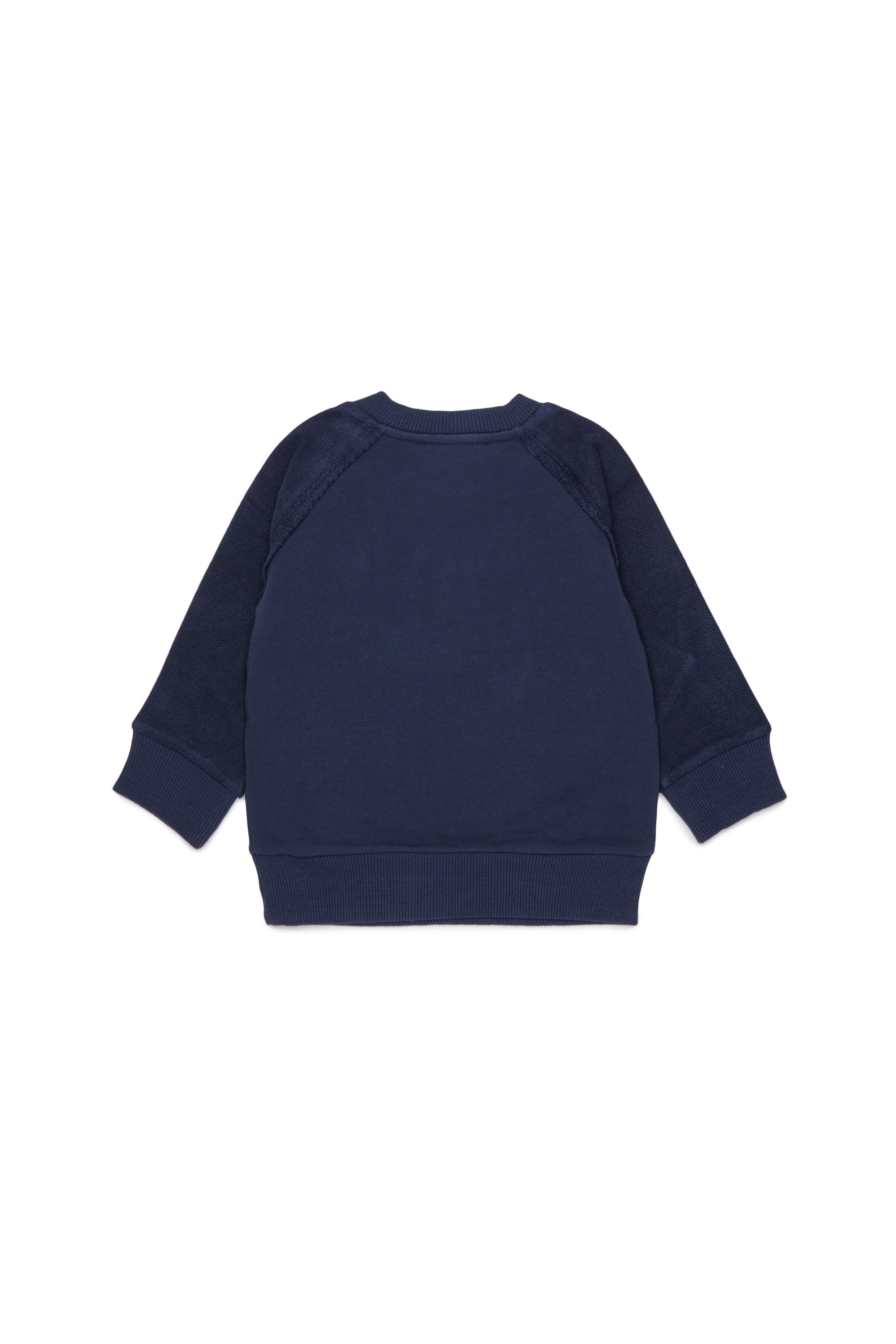 Diesel - SEANSB, Herren Baumwoll-Sweatshirt mit Logo im Frayed-Effekt in Dunkelblau - 2