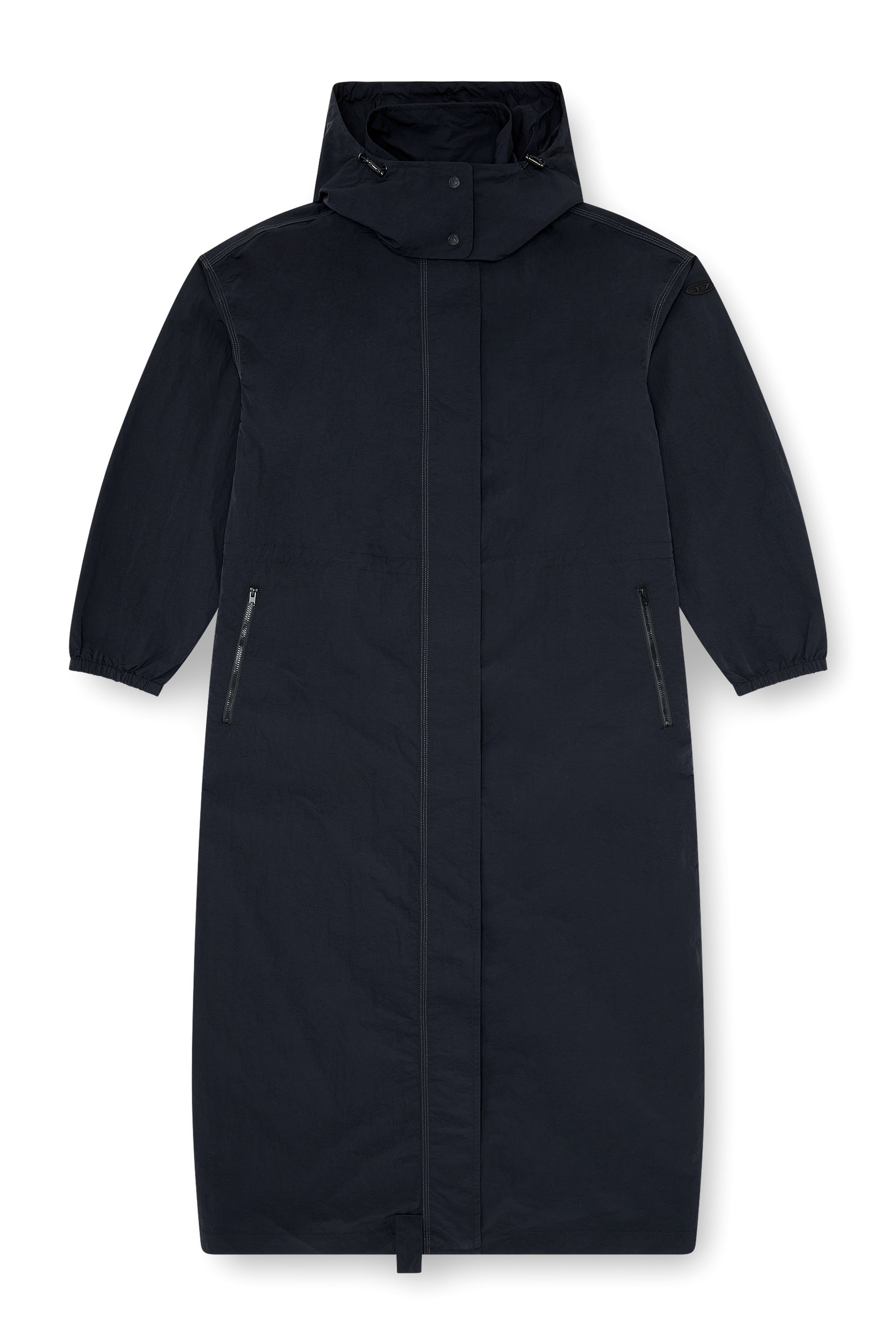 Diesel - G-ASTER-T1, Damen Nylon-Trenchcoat mit abnehmbarer Kapuze in null - 2