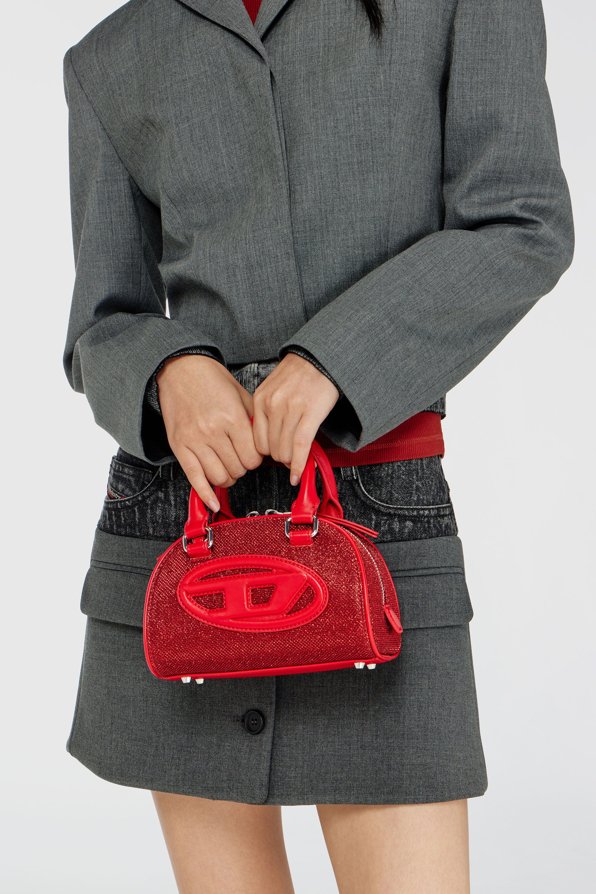 1DR Dome- Small bowling bag in Lurex fabric