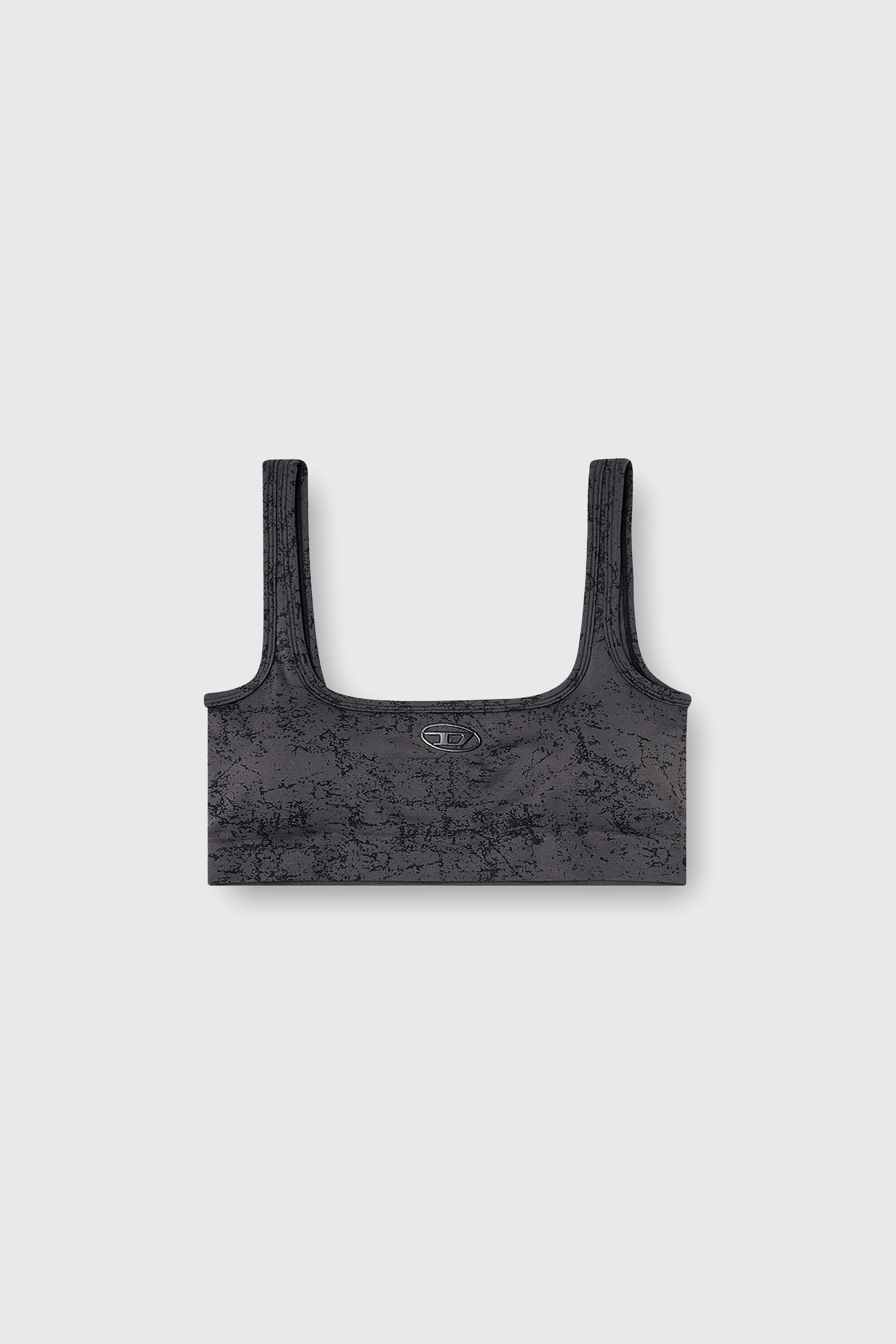 Diesel - HELLA-UTLT, Damen Sport-BH mit Utility-Print in Dunkelgrau - 1