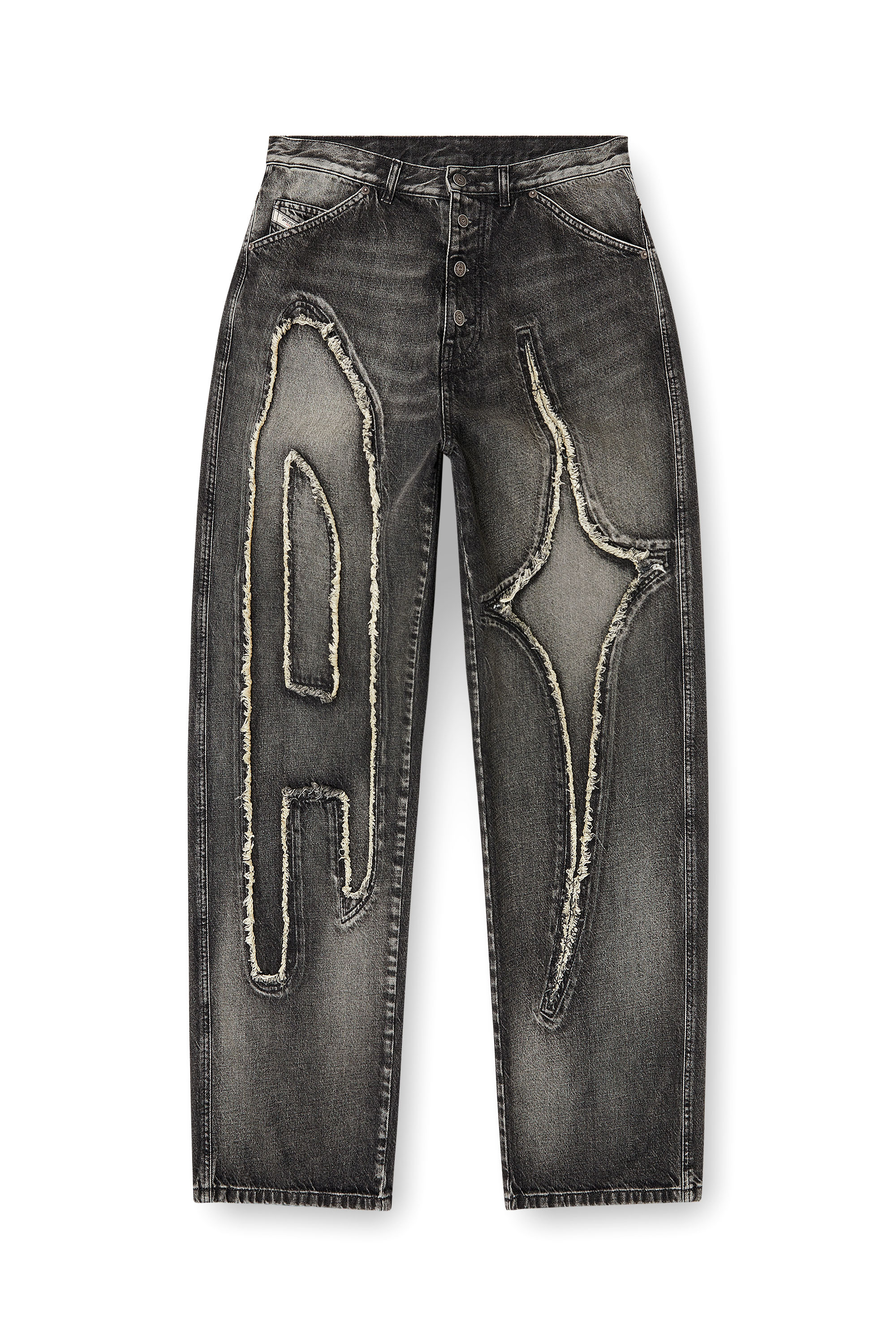 Diesel - Unisex Straight Jeans D-ThugClub 0BEBT, Schwarz/Dunkelgrau - 3