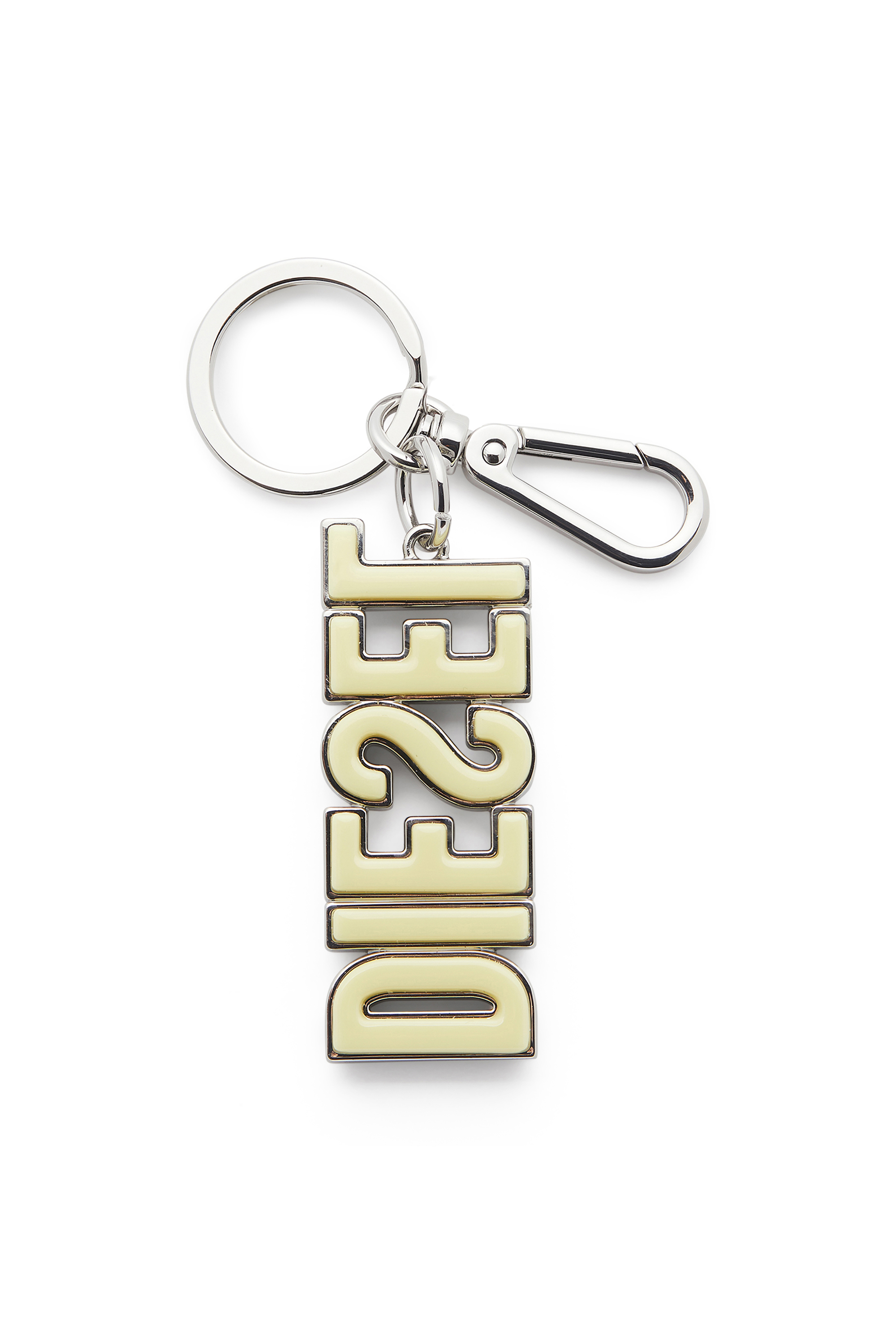 Diesel - DSL 3D KEY RING, Herren DIESEL-Schl&uuml;sselring aus Metall und Harz in Schwarz/Gelb - 2