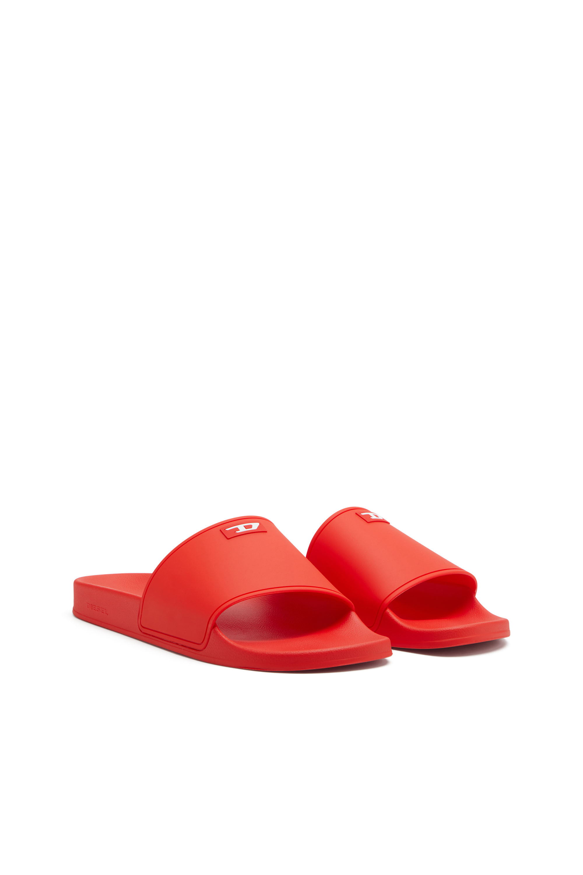 Diesel - SA-SWIM, Herren Sa-Swim-Pool-Slides aus Gummi mit D-Logo in Rot - 2