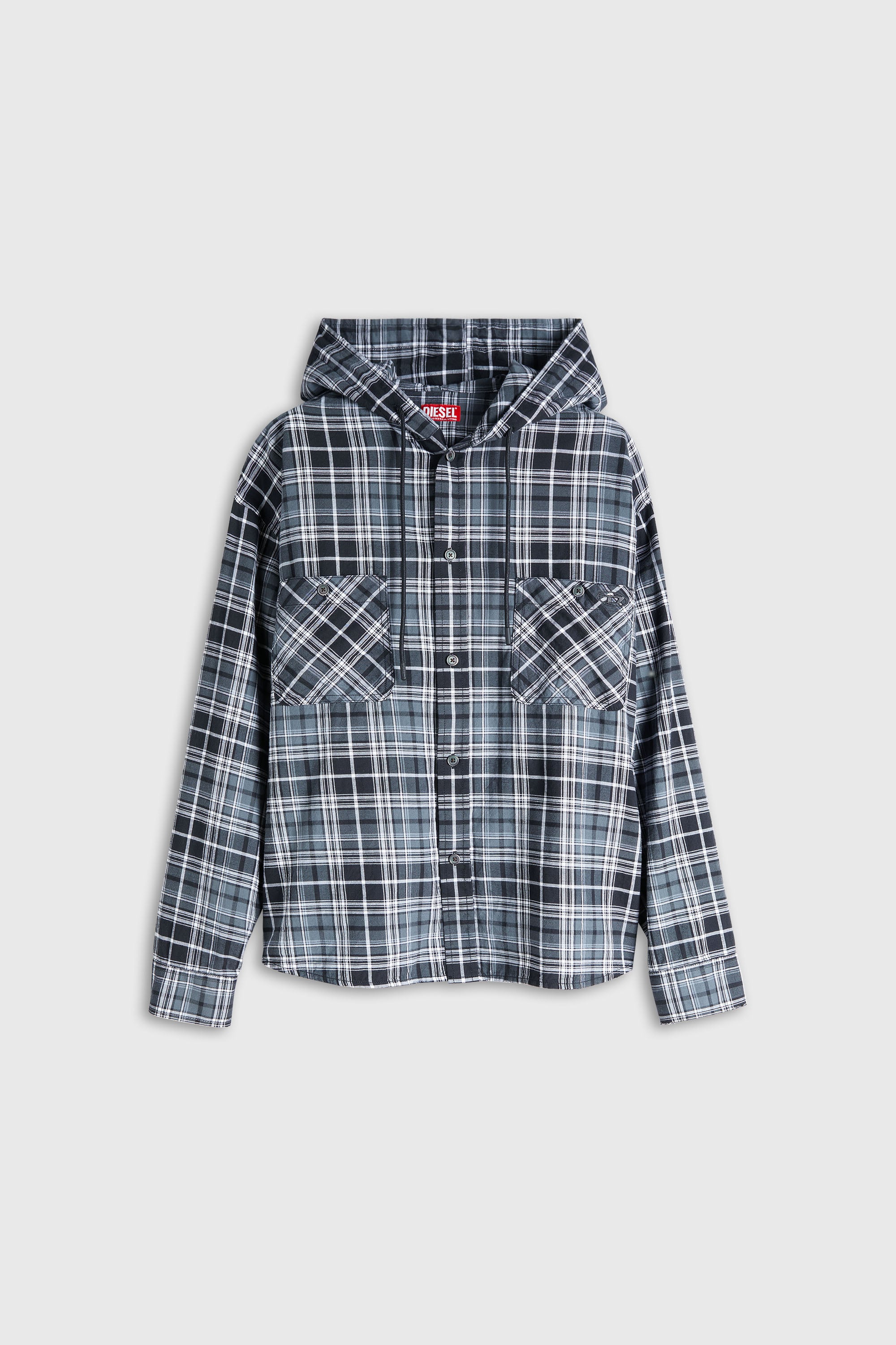 S-DRUM-HOODY-DGBT, Schwarz/Weiss