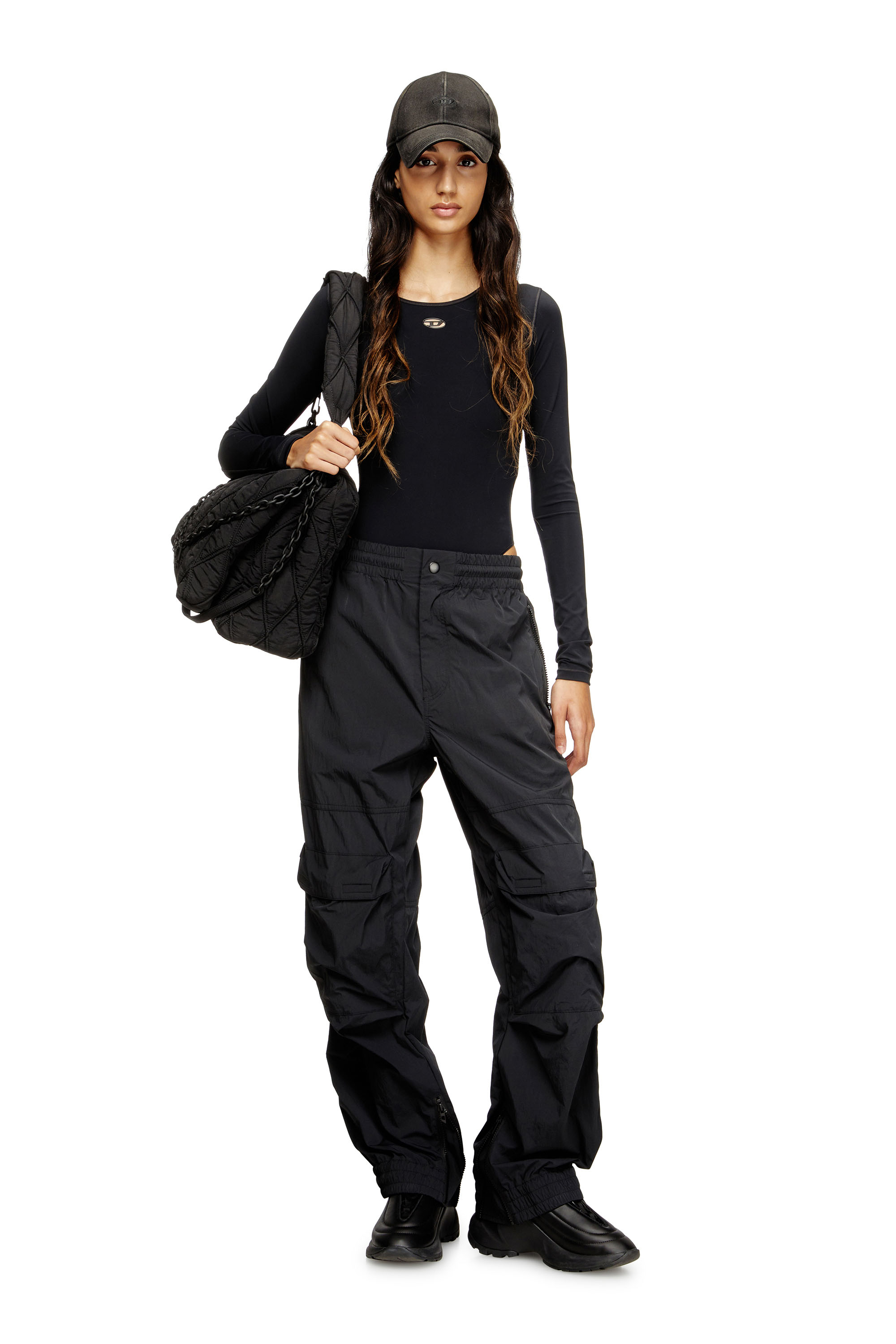 Diesel - ANGELICA-UTLT, Damen Body mit ausgeschnittenem Oval D in Schwarz - 4