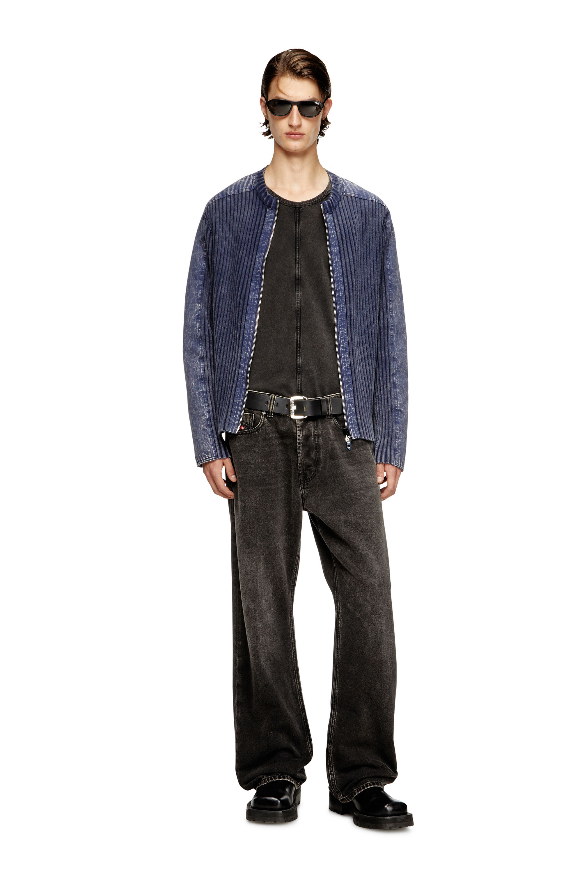 Diesel - K-MATTY, Herren Cardigan mit Reißverschluss und Ärmelbündchen aus Denim in null - 2