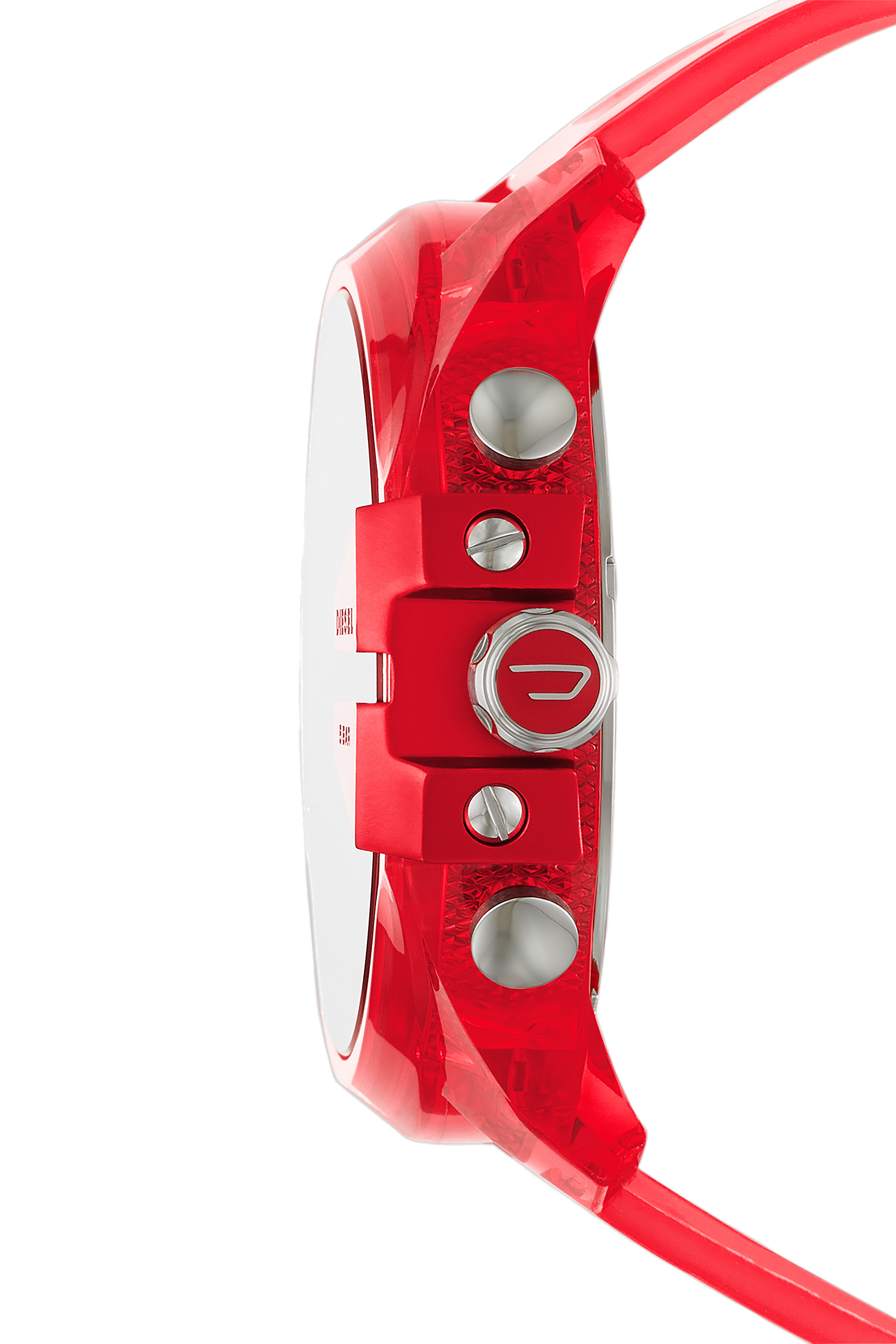 Diesel - DZ4534, Herren Rote Mega Chief-Armbanduhr aus Polyurethan mit Chronograph-Anzeige in Rot - 3