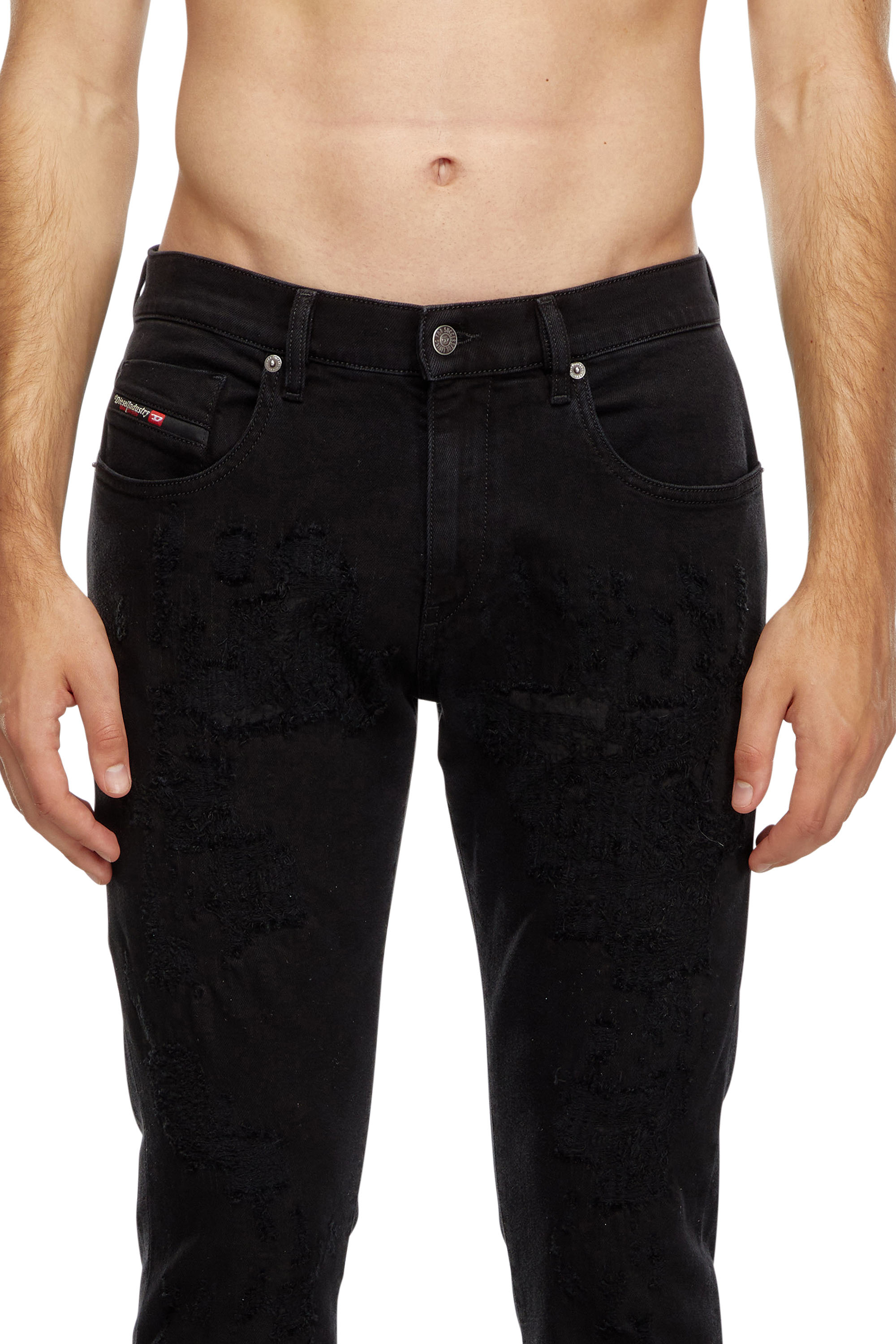 Diesel - Herren Slim Jeans 2019 D-Strukt 09K36, Schwarz/Dunkelgrau - 5