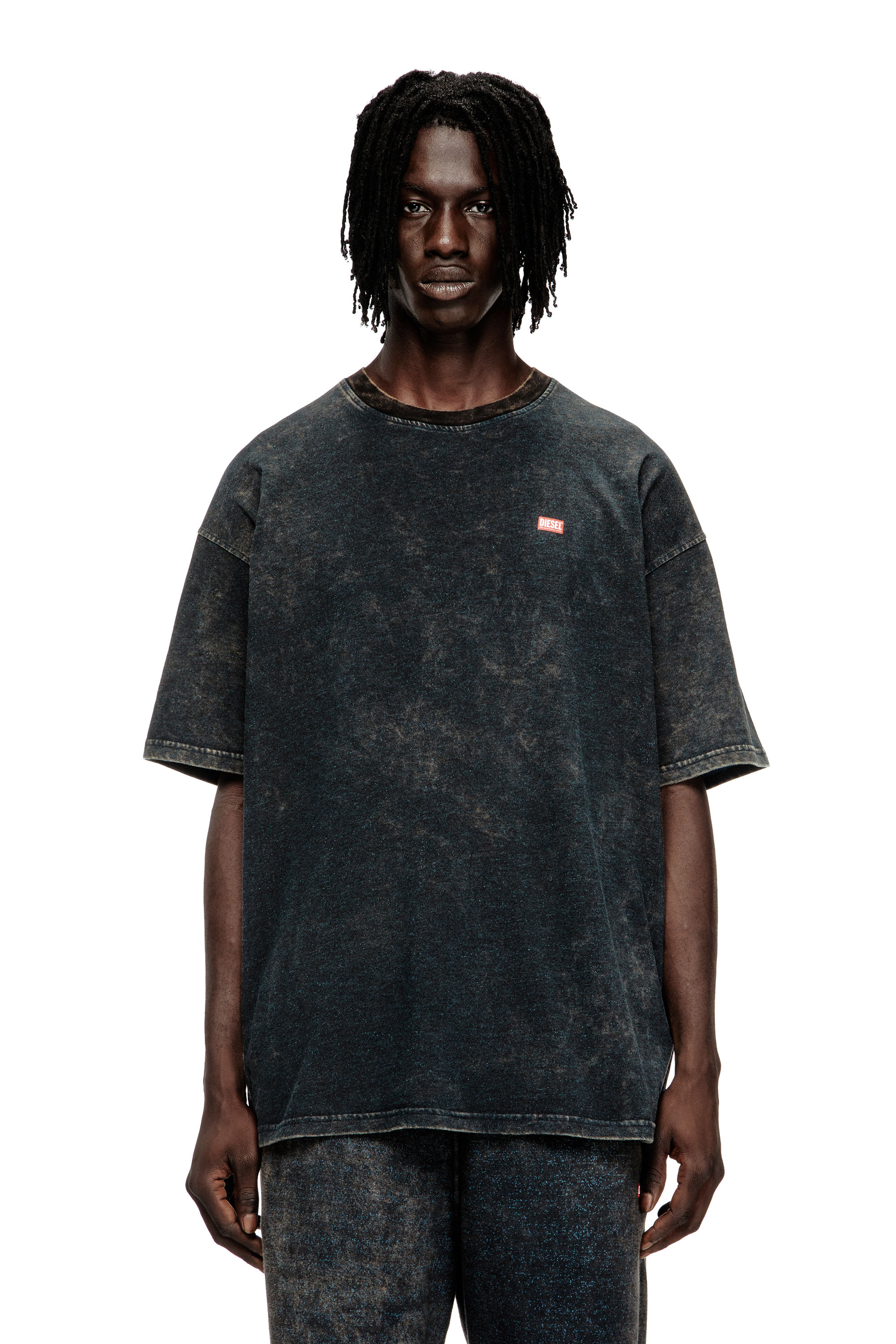 Diesel - T-BOXT-T4, Herren T-Shirt aus Vanisé-Jersey mit Logo in Schwarz - 1