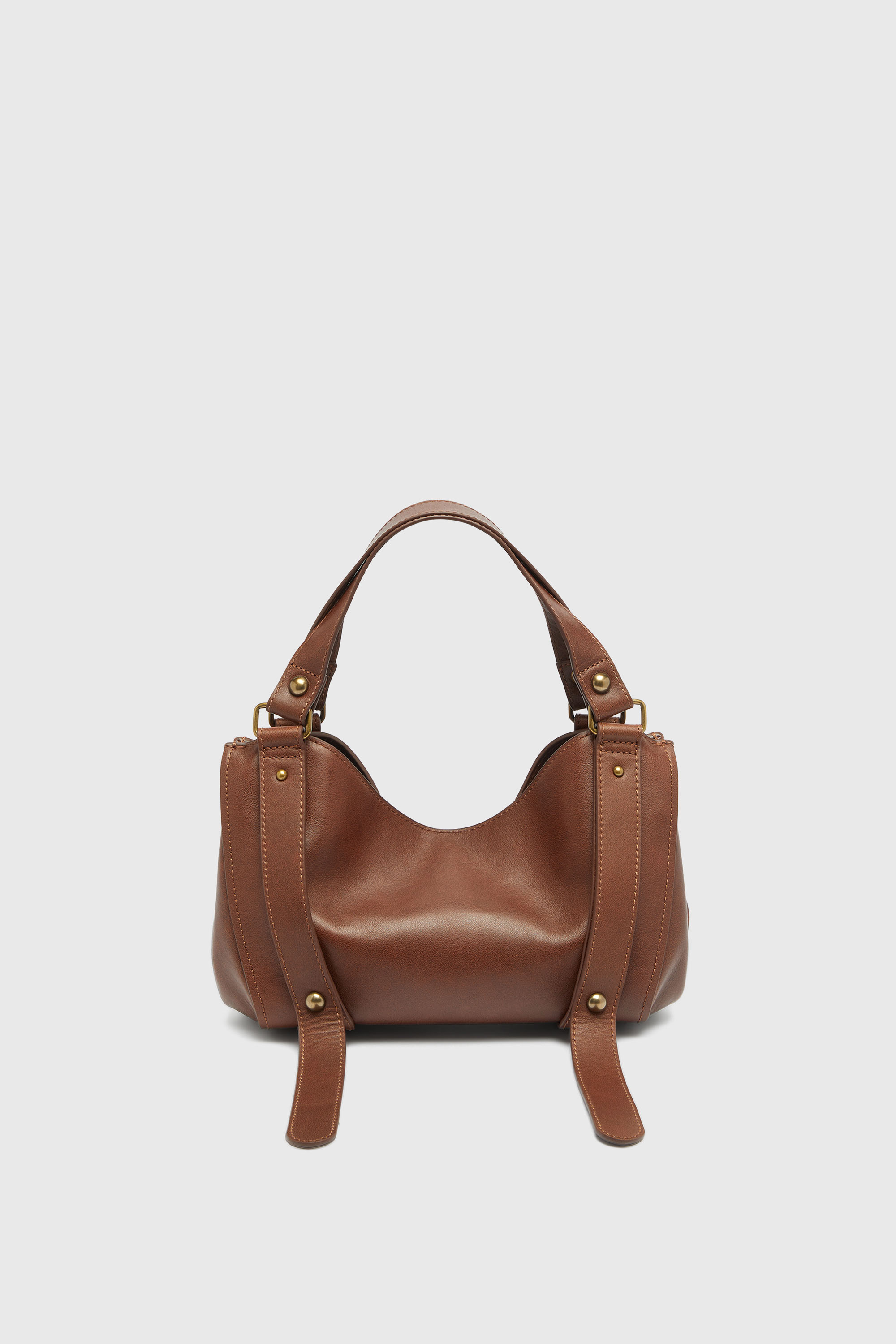 Diesel - D-ONE TOPHANDLE S, Damen D-One-Small Henkeltasche aus behandeltem Leder in Braun - 2