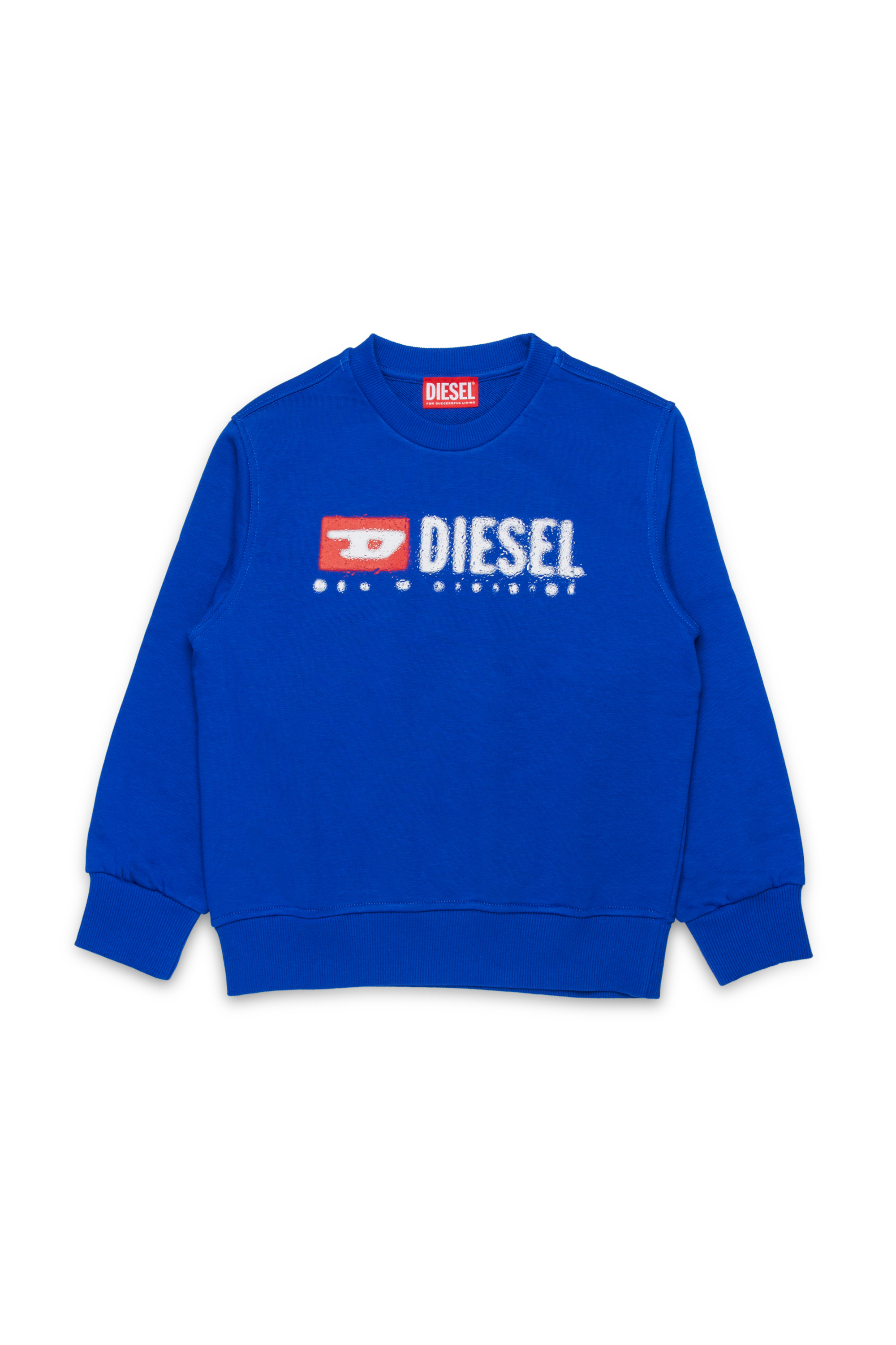 Diesel - SDROPS OVER, Herren Baumwoll-Sweatshirt mit Logo in Blau - 1