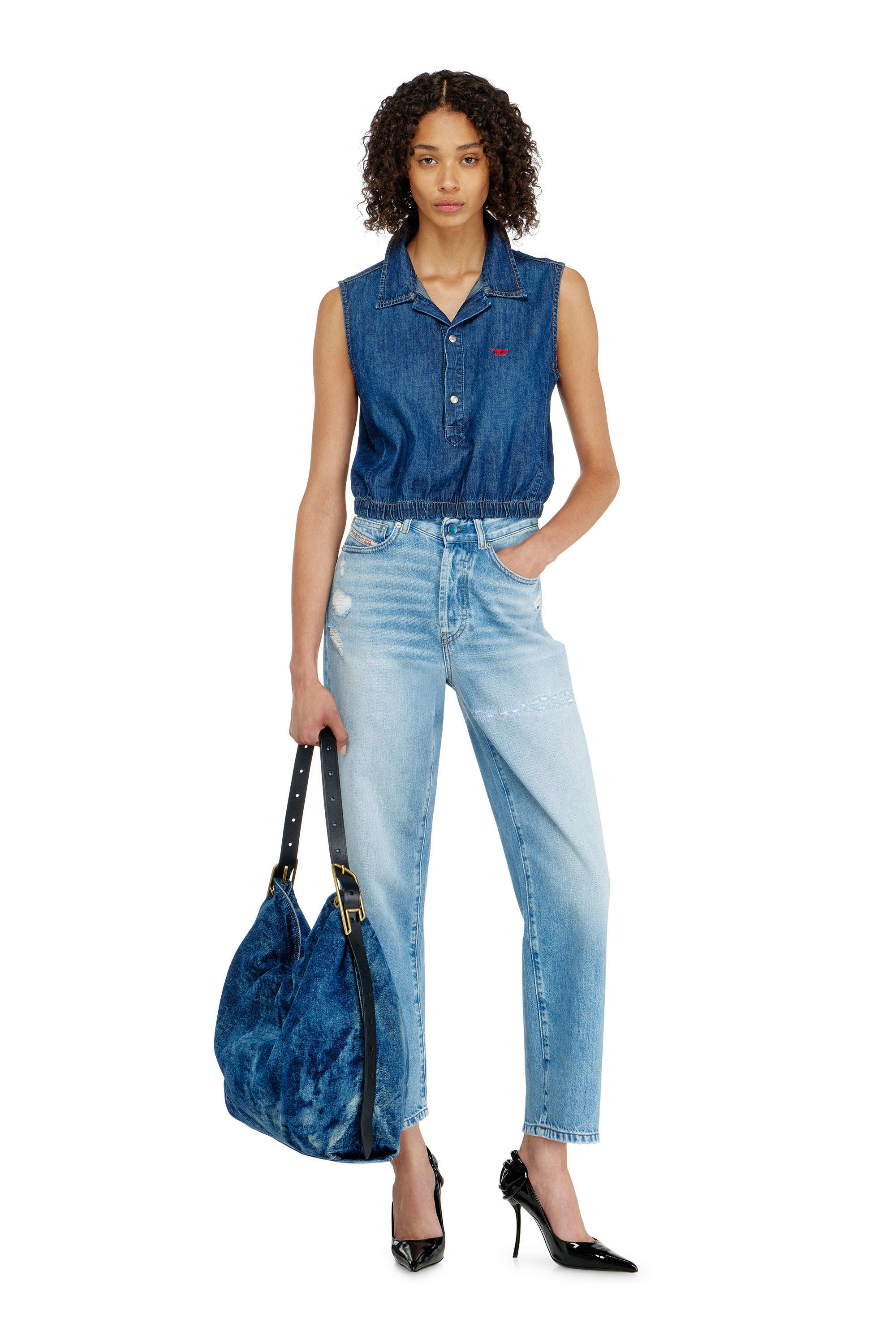 Diesel - Damen Regular Jeans 1981 D-Went 09P49, Hellblau - 1