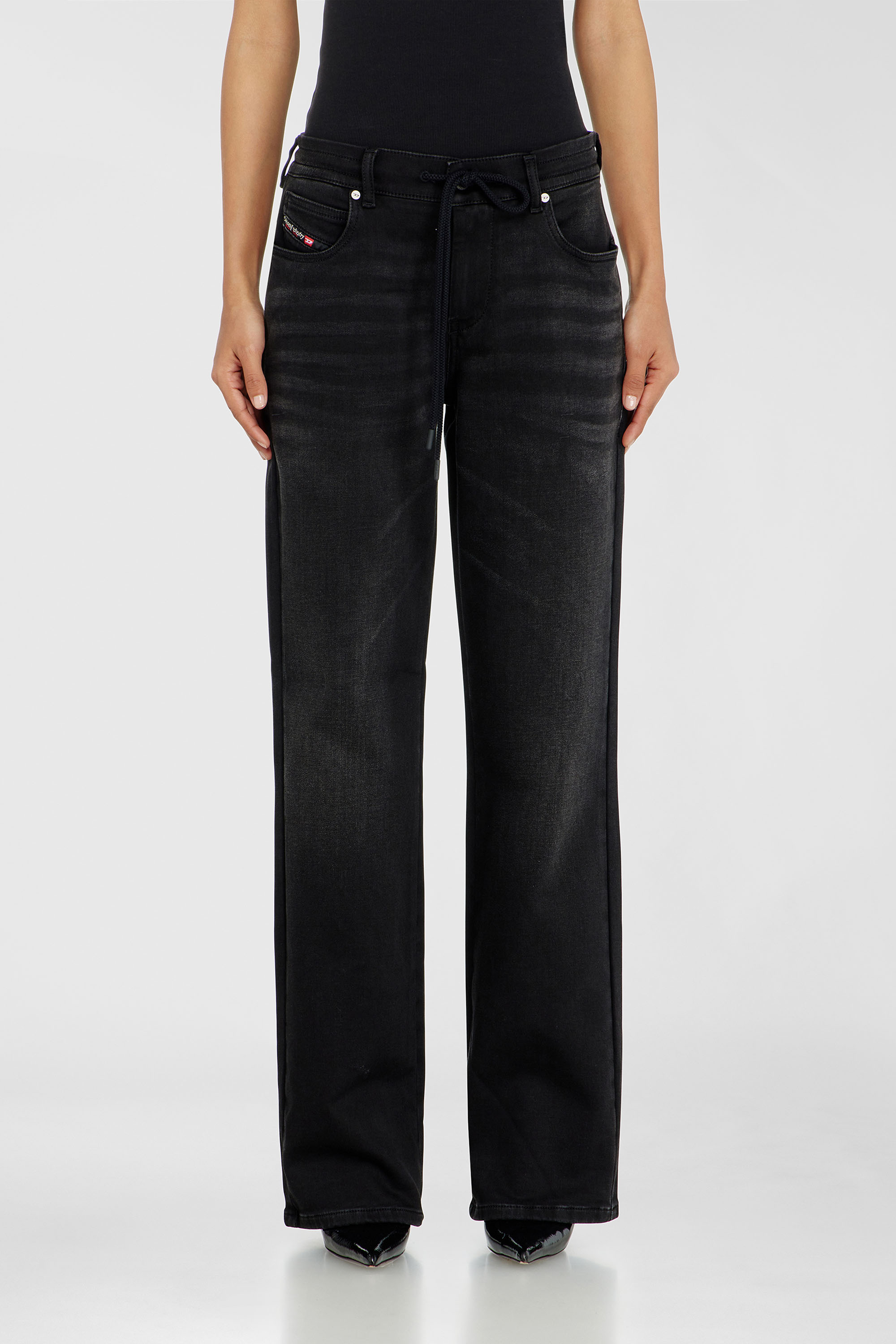 Diesel - Damen Regular 2071 D-Meel Joggjeans&reg; 09P90, Schwarz/Dunkelgrau - 2