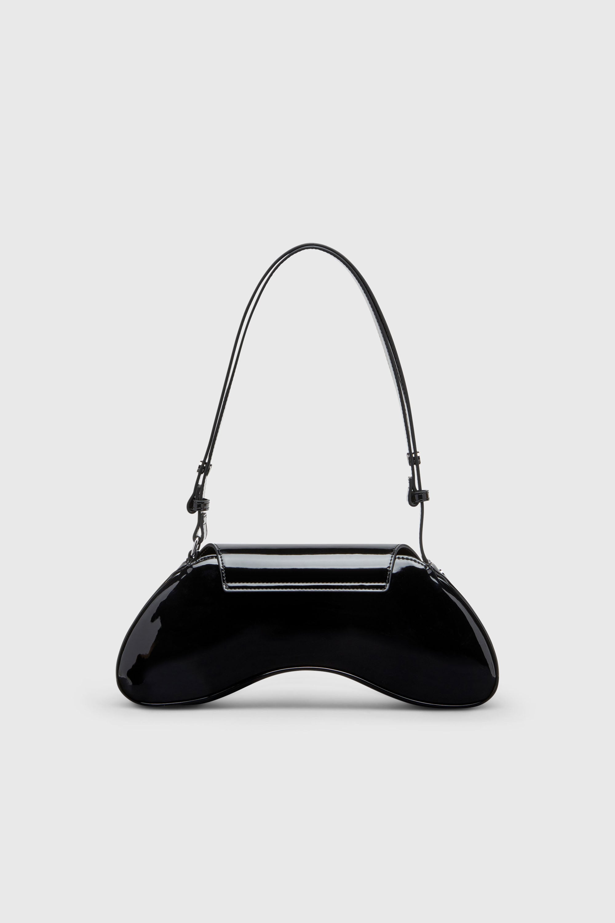 Diesel - PLAY CROSSBODY, Damen Play-Gl&auml;nzende Crossbody-Tasche in Schwarz - 2