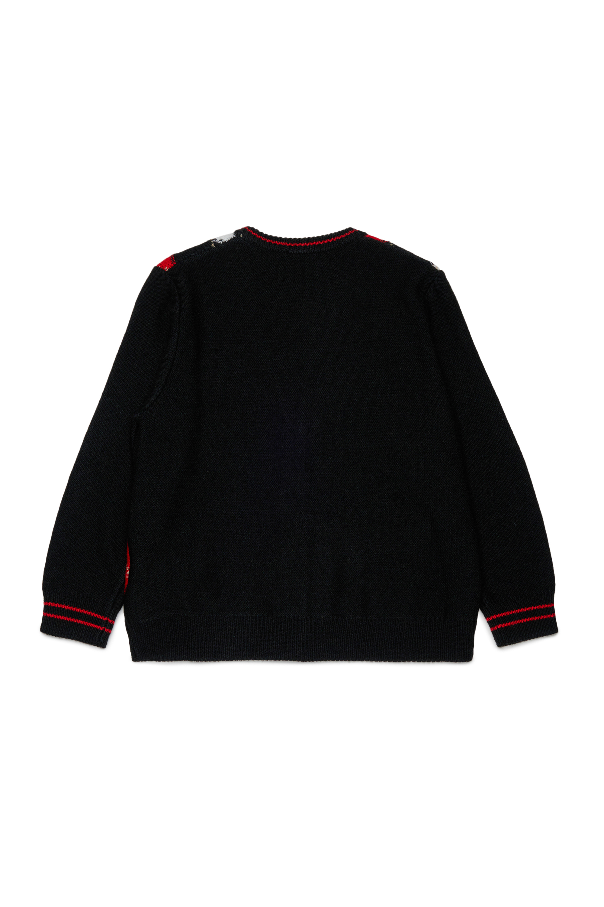 Diesel - KROMYCARDIGAN OVER, Unisex Cardigan aus Wollmischung mit Argyle-Muster in Schwarz - 2