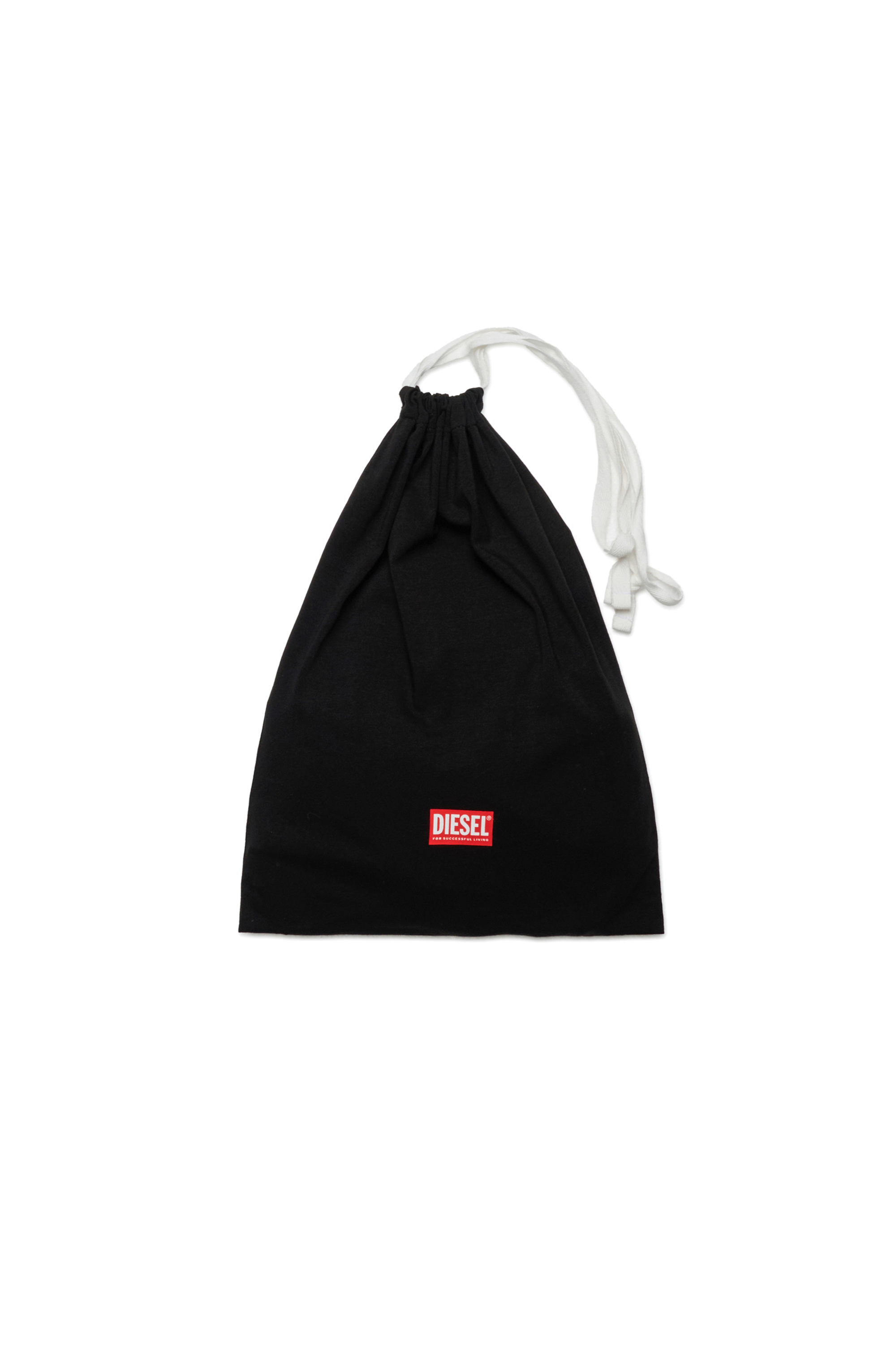 Diesel - UNPER, Herren Baumwollpyjama mit Logo in Schwarz/Weiss - 4