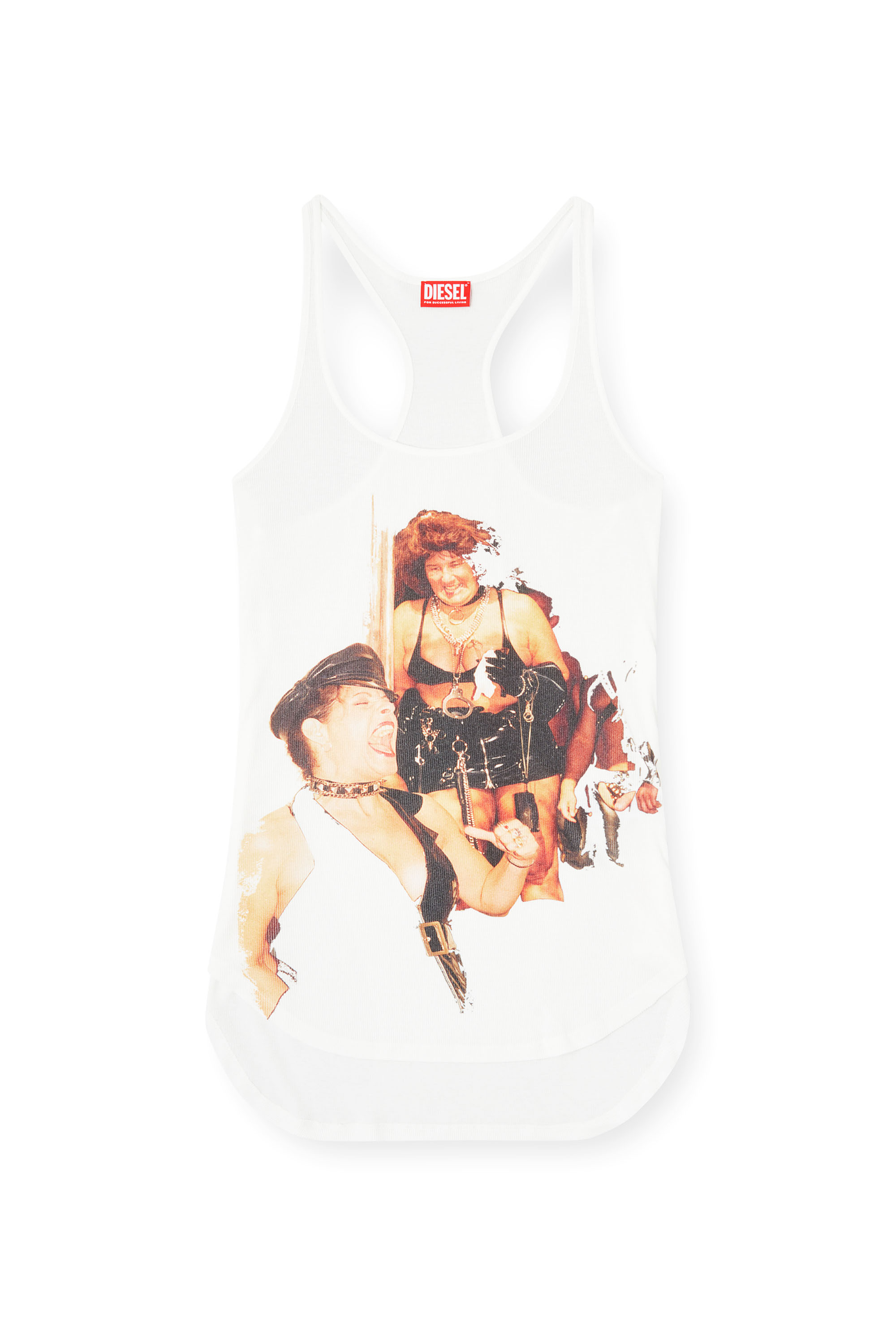 Diesel - PR-T-SHANRY-W-TOM25, Unisex Tank-Top mit Grafik-Print in Weiß - 3