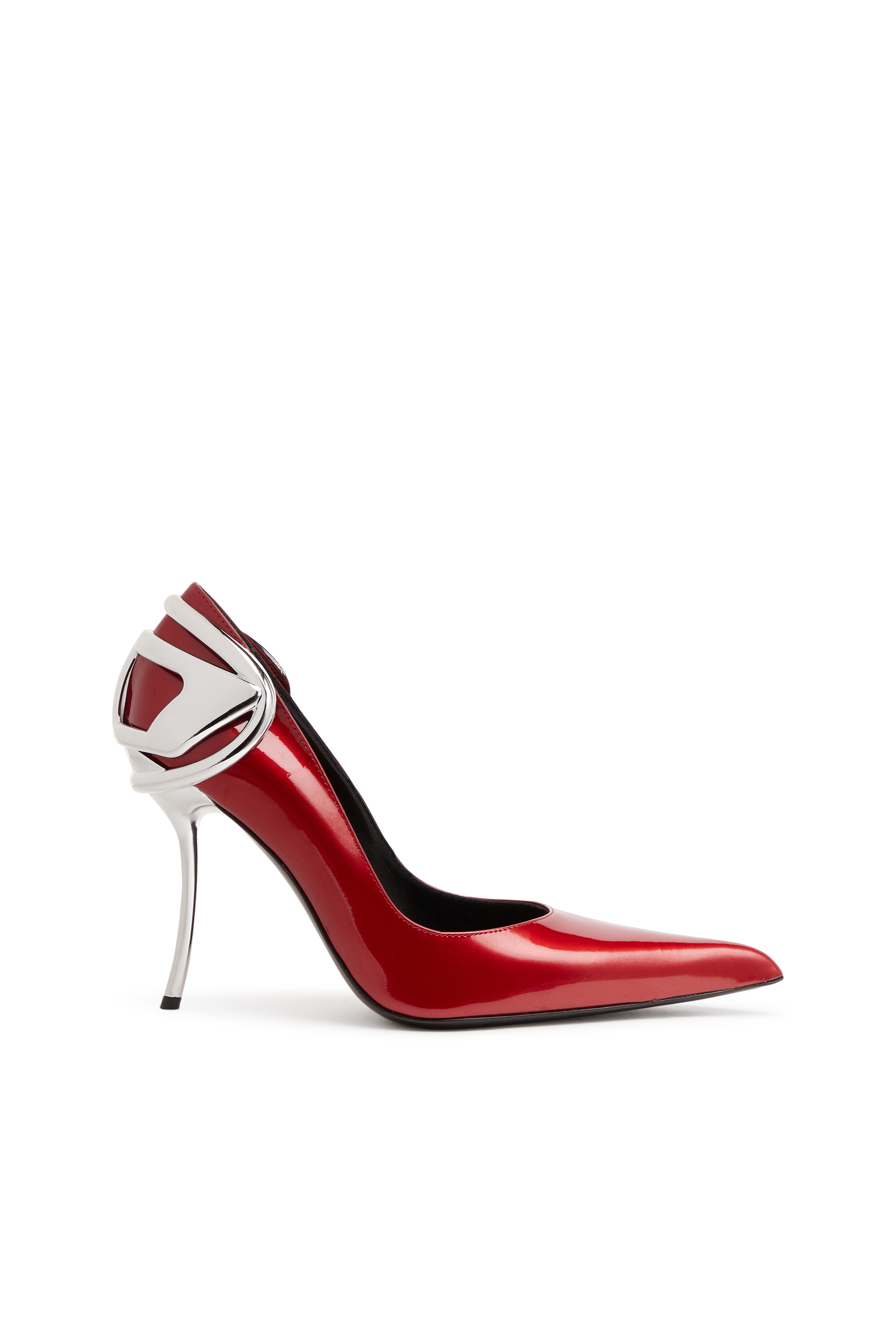 Diesel - D-TEN&HALF P, Damen D-Ten&Half-Pumps aus Lackleder mit Oval D-Absatz in Rot - 1