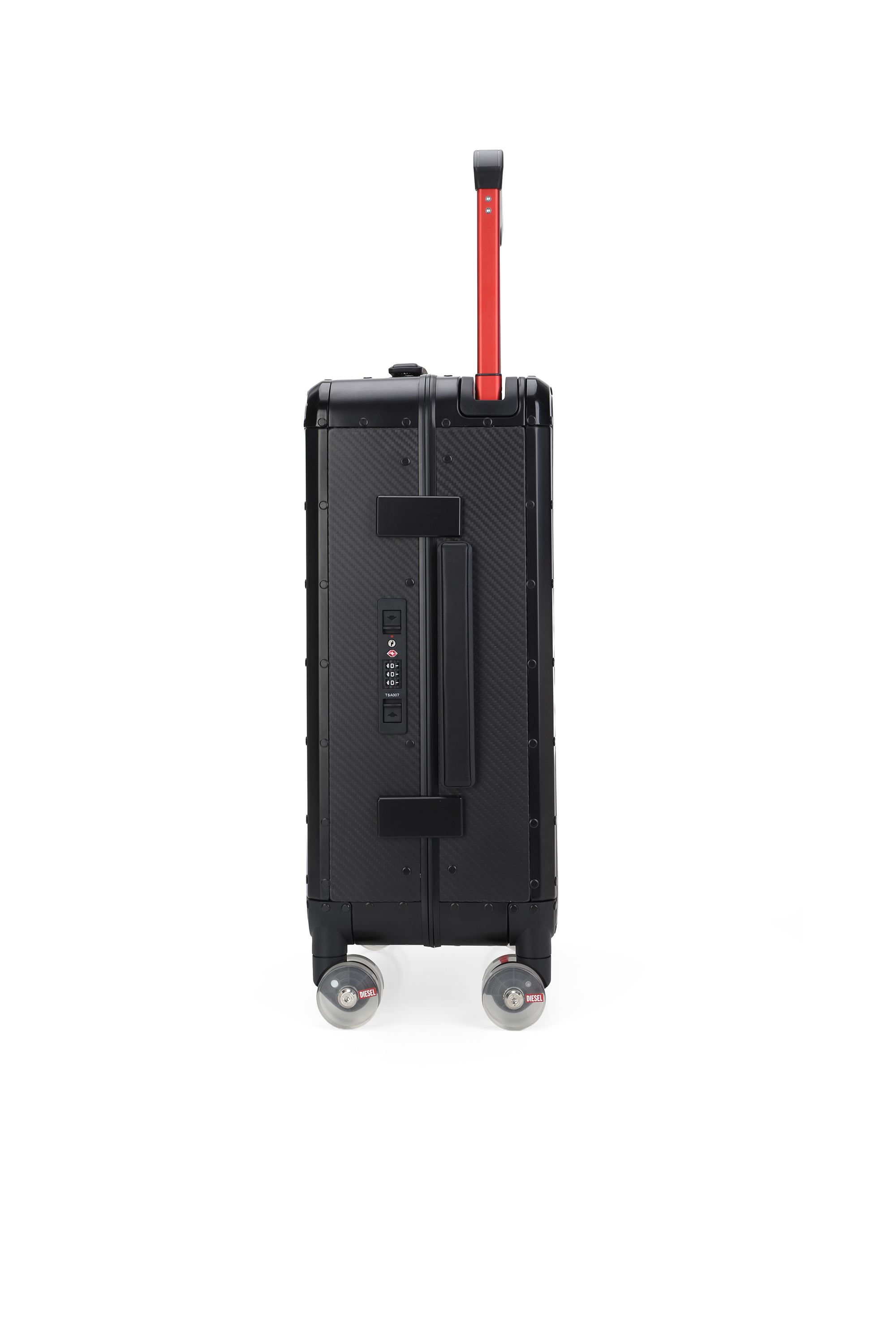 Diesel - DIESEL CARBON FIBER TROLLEY-BLACK- DSL00, Unisex Koffer aus Kohlefaser Gr&ouml;&szlig;e S in Schwarz - 4