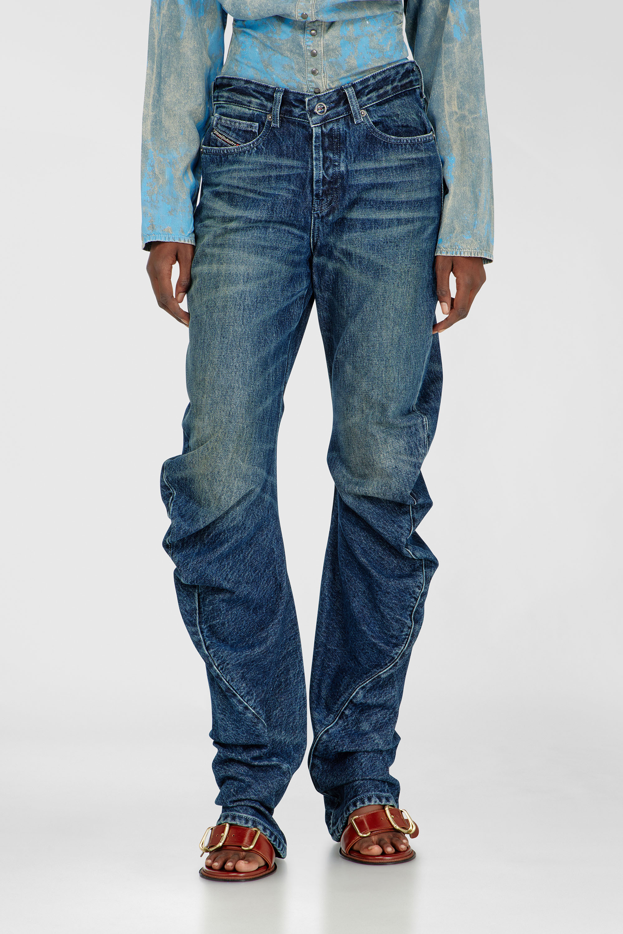 Diesel - Damen Regular Jeans D-Twisty 007FZ, Dunkelblau - 1