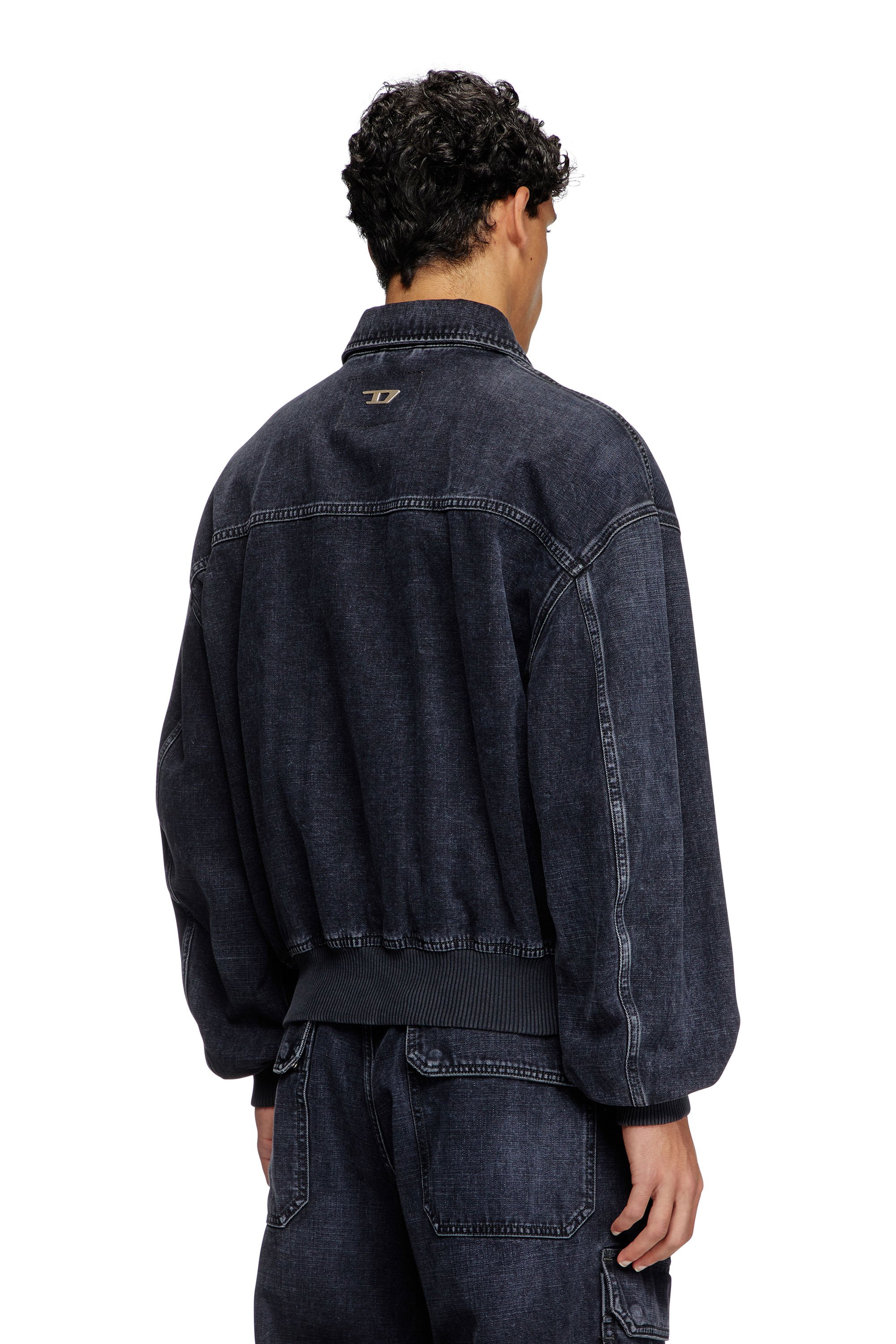 Diesel - D-KURZ, Unisex Jacke aus Denim in Köperbindung in Schwarz - 4