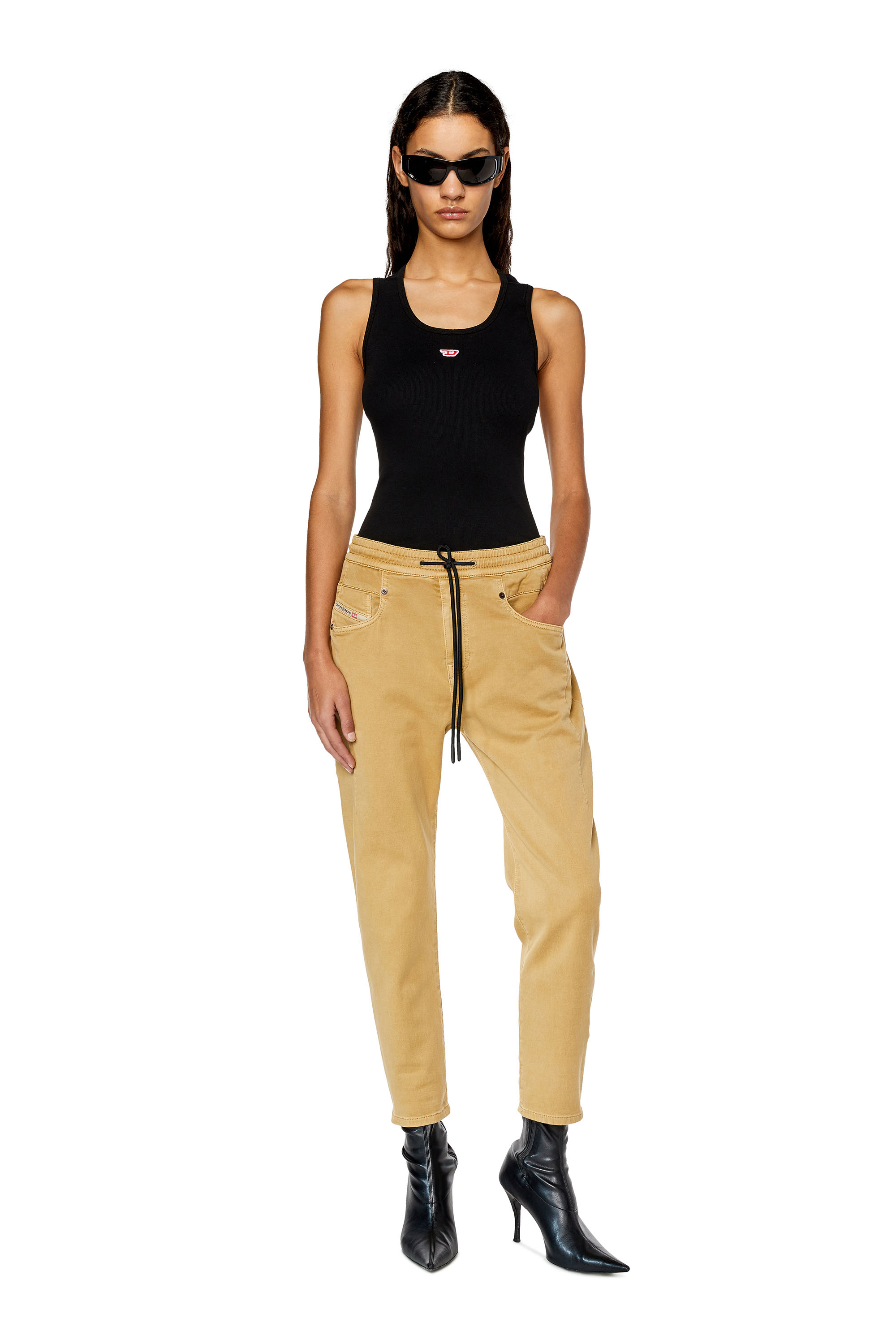 Diesel - Fayza JoggJeans® 068DY Boyfriend, Hellbraun - Image 4