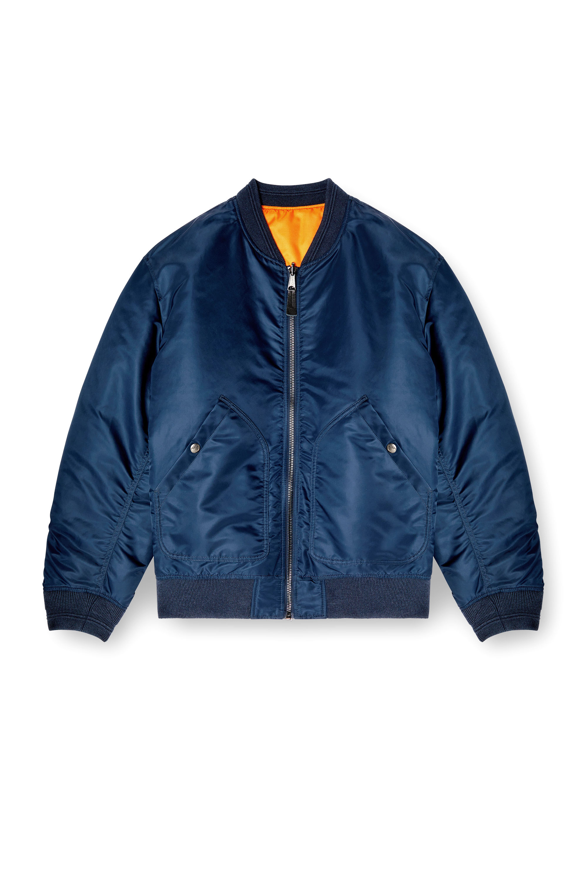 Diesel - J-HELD, Herren Bomberjacke aus gefüttertem Nylon mit Oval D in Blau - 3