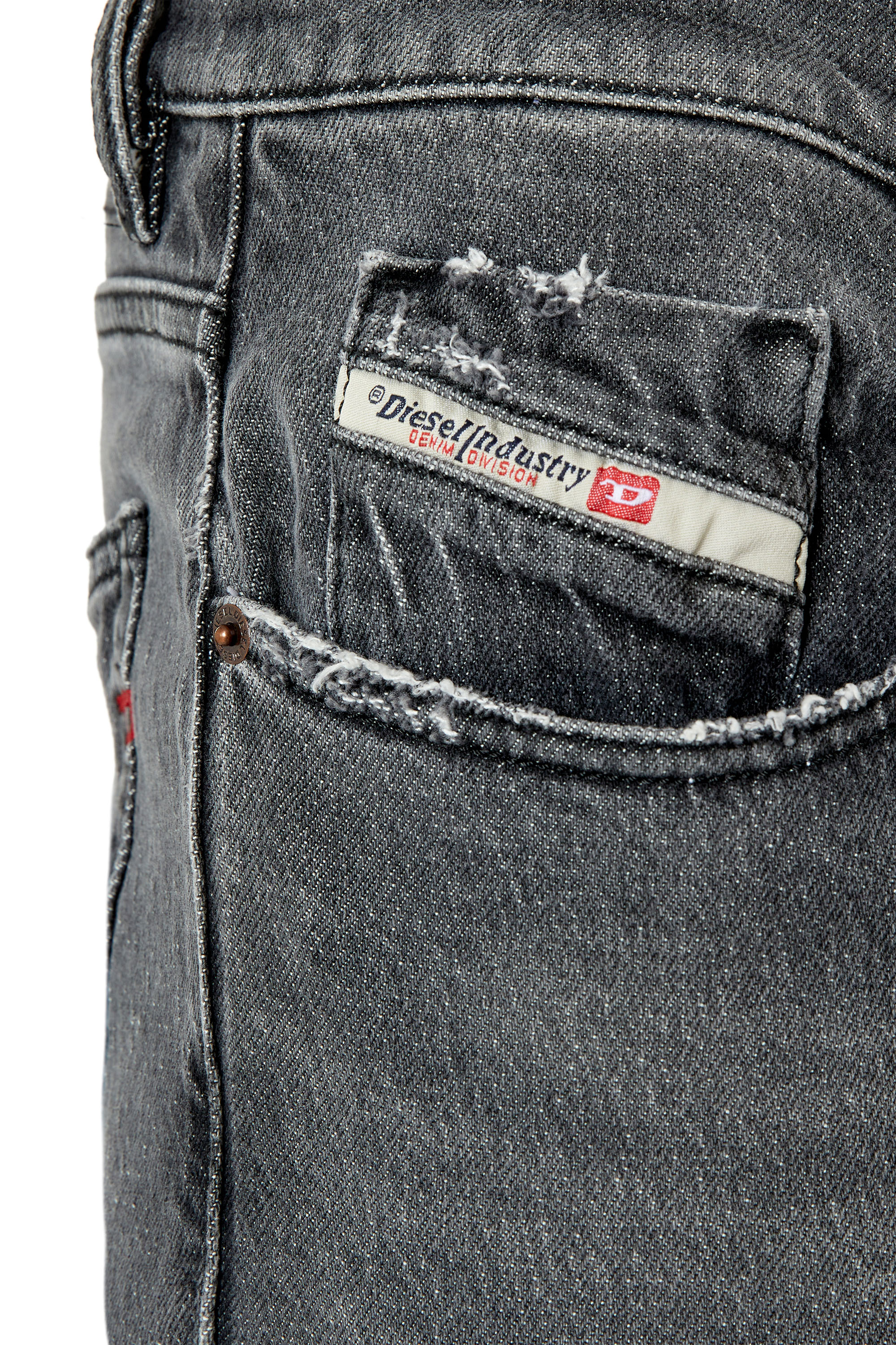 Diesel - Slim Jeans 2019 D-Strukt 09E75, Schwarz/Dunkelgrau - Image 3
