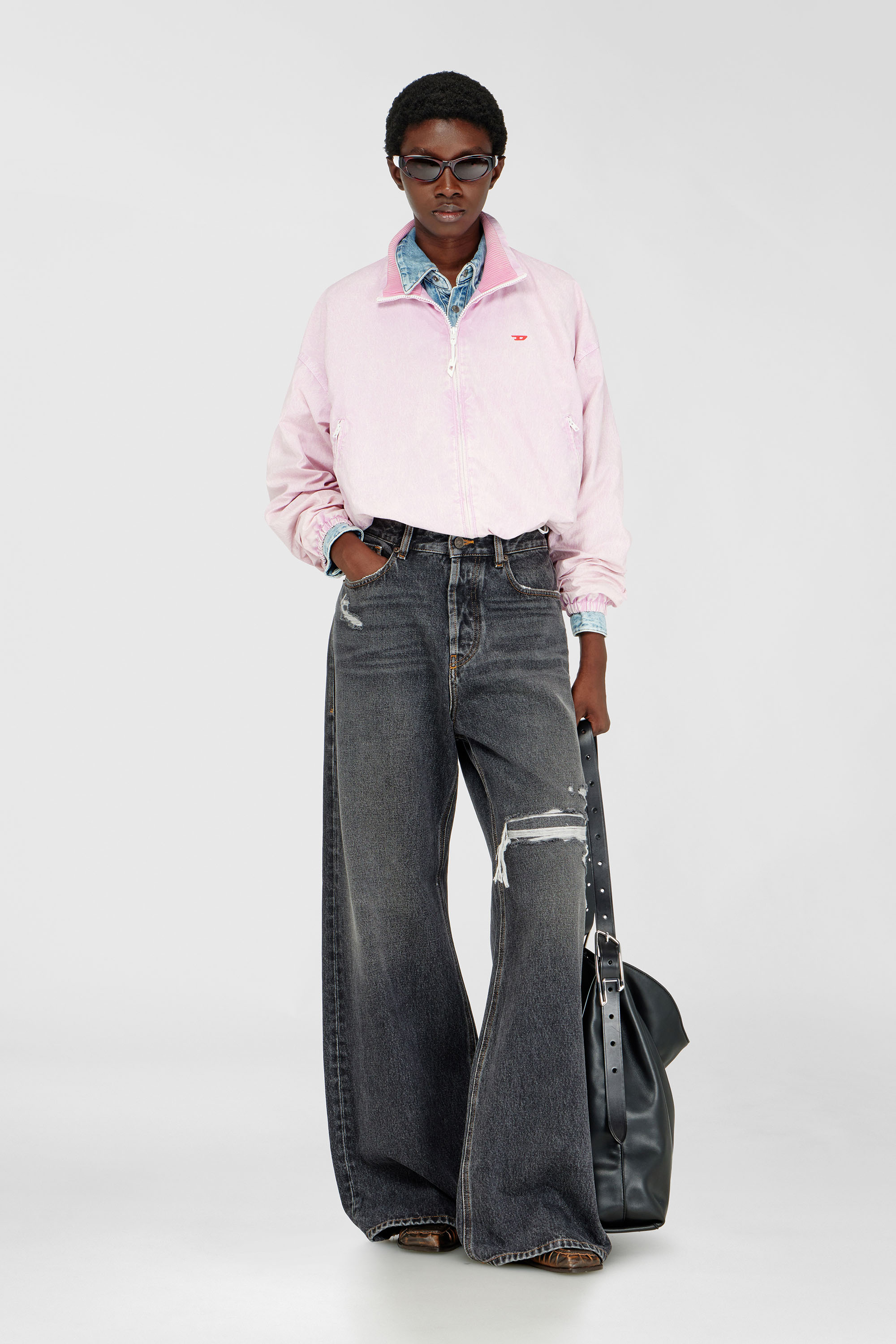 Diesel - Unisex Relaxed Jeans 1996 D-Sire 007F6, Schwarz/Dunkelgrau - 1
