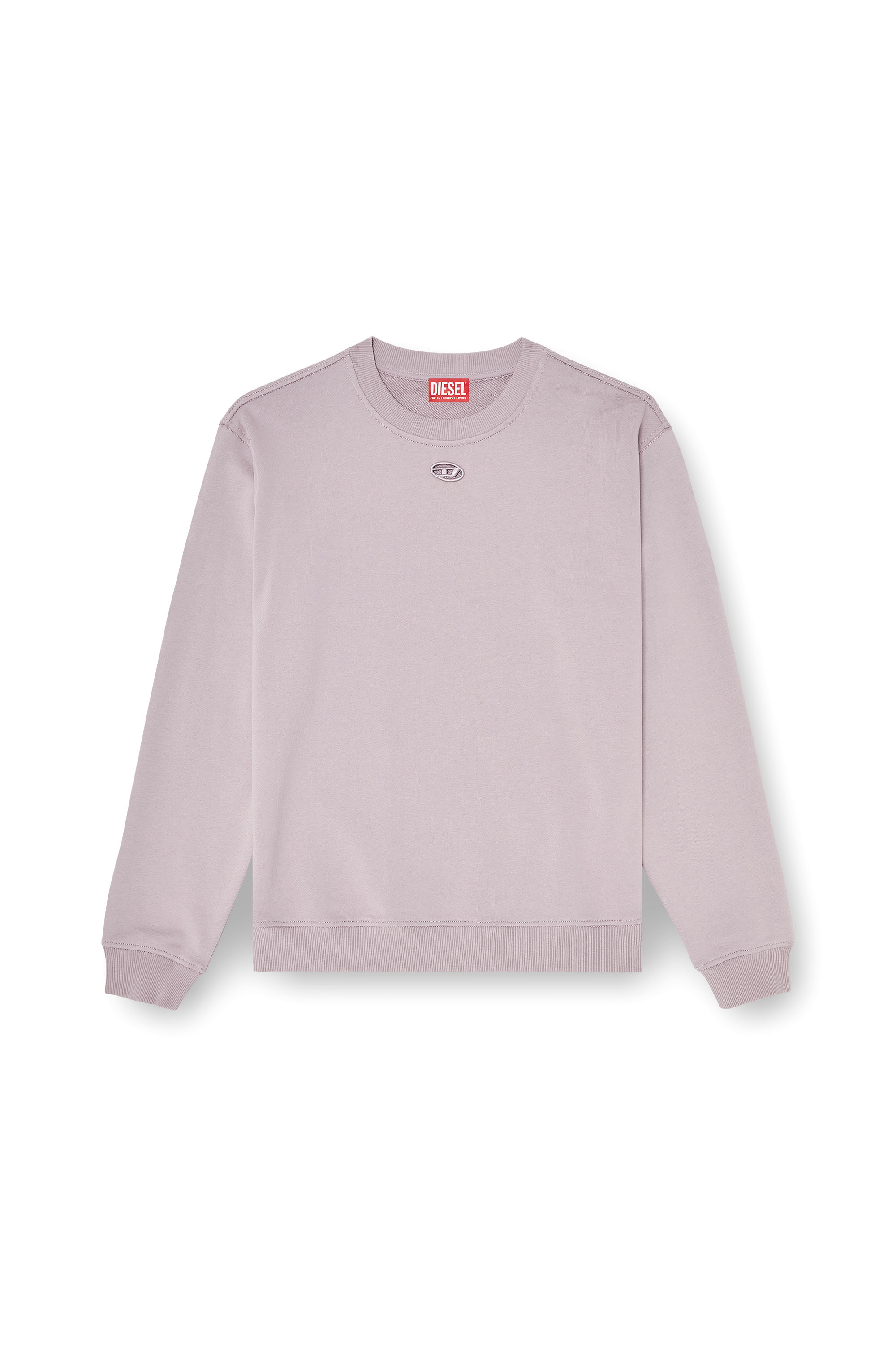 Diesel - F-NORMY-OD, Damen Baumwollsweatshirt mit ovaler D-Stickerei in Lila - 3