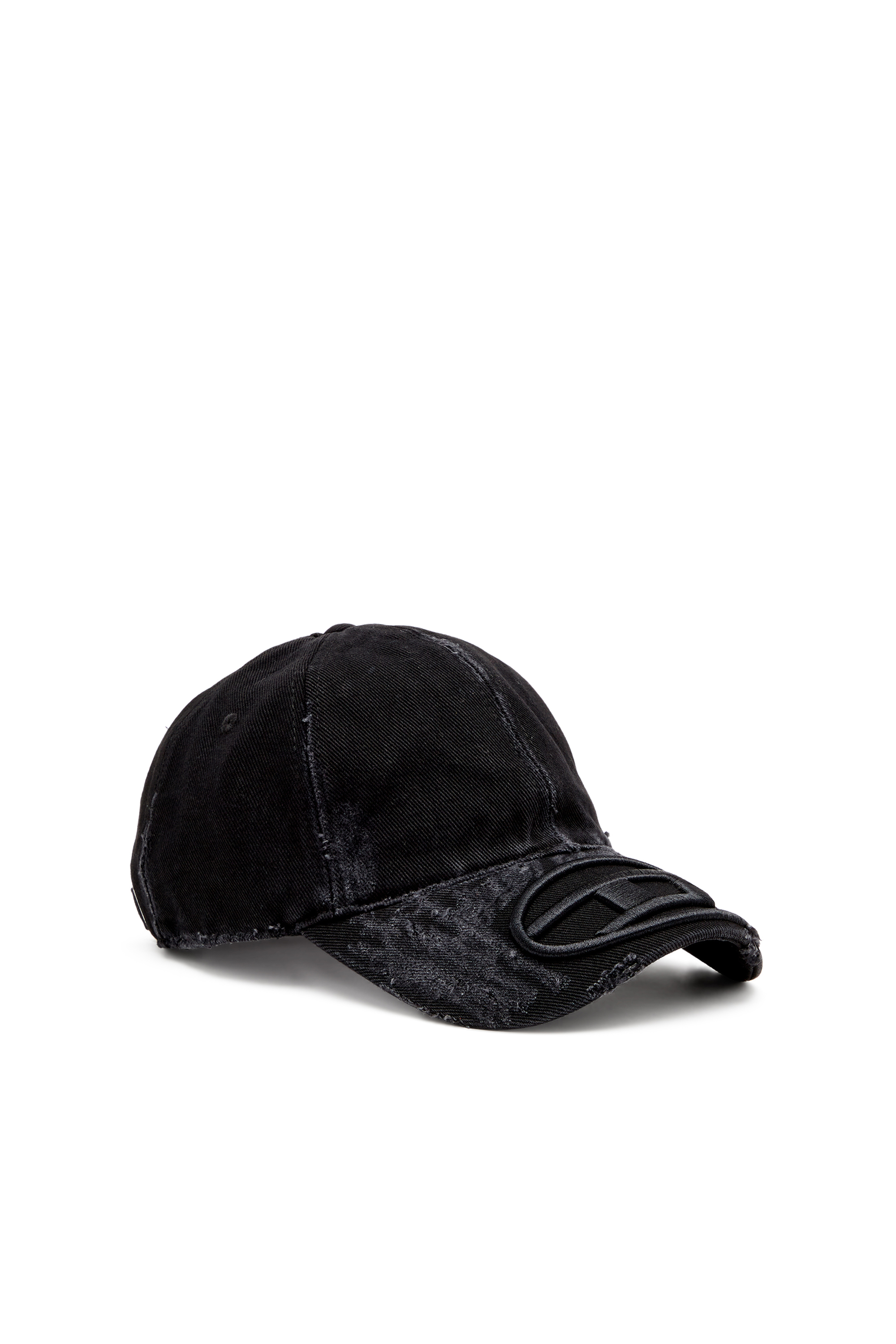 Diesel - C-ODY, Herren Basecap aus vielgetragenem Denim in Schwarz - 1