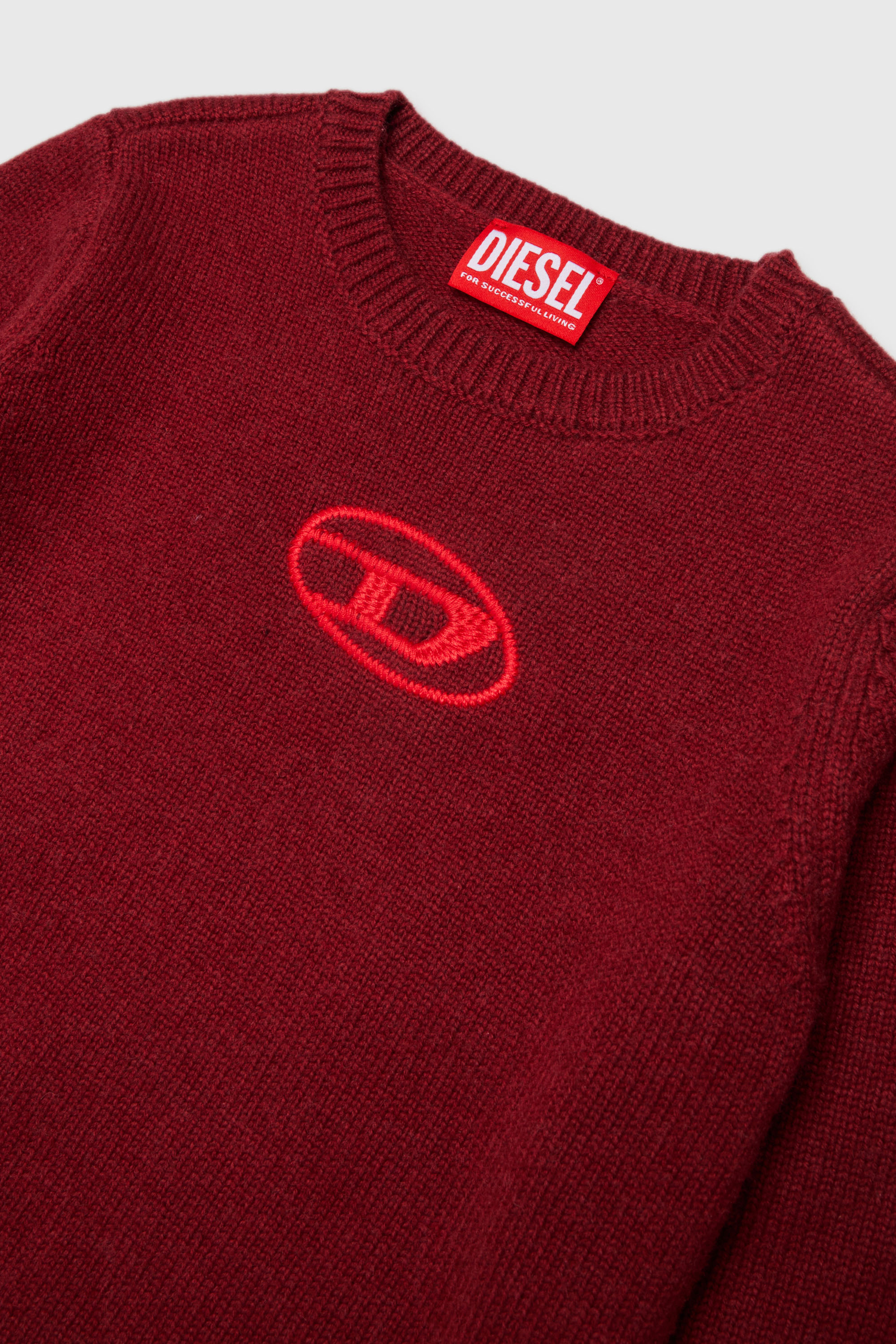 Diesel - KLIMO, Herren Pullover mit Kaschmiranteil und Oval D Logo in Rot - 3
