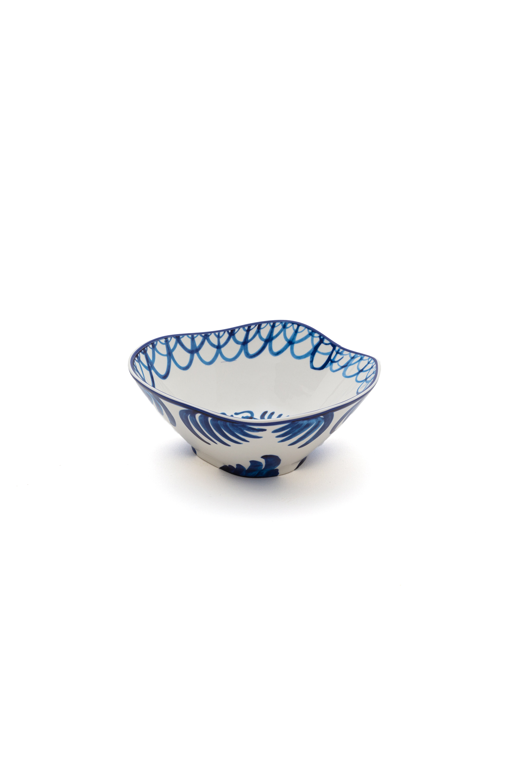 Diesel - 11280 PORCELAIN SALAD BOWL "CLASSIC ON A, Unisex Salatschüssel aus Porzellan in Weiss/Blau - 1