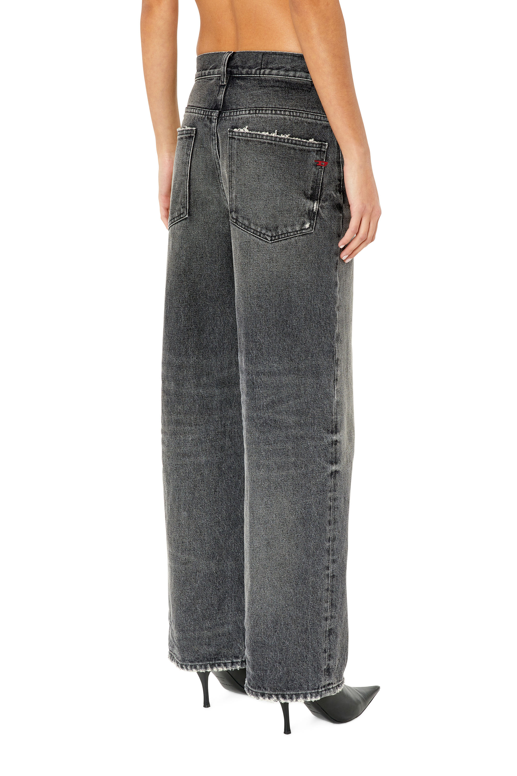 Diesel - 2000 Widee 007K8 Bootcut and Flare Jeans, Schwarz/Dunkelgrau - Image 2