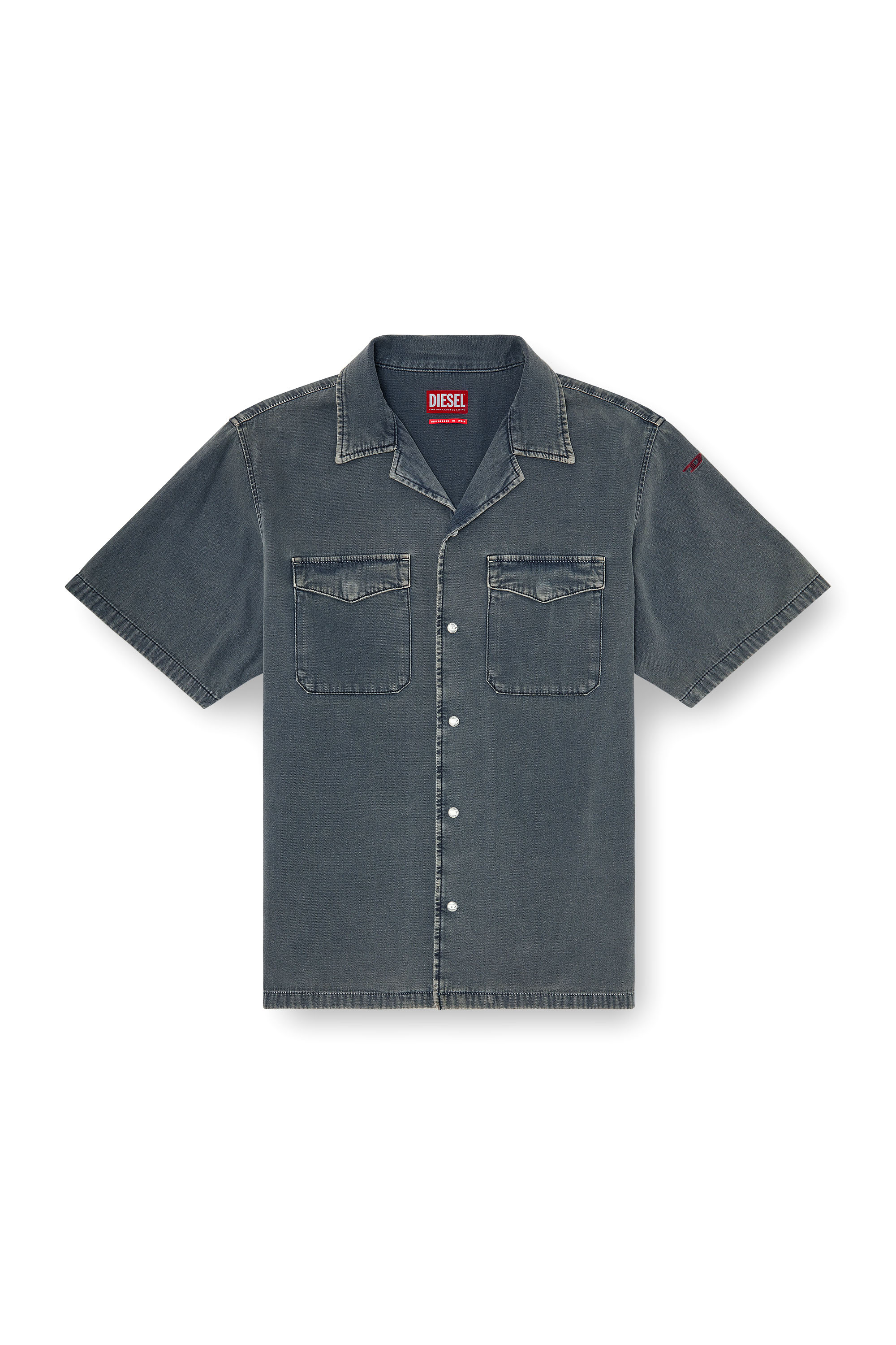 Diesel - D-NABIL-P, Herren Bowling-Hemd aus farbigem denim in null - 3