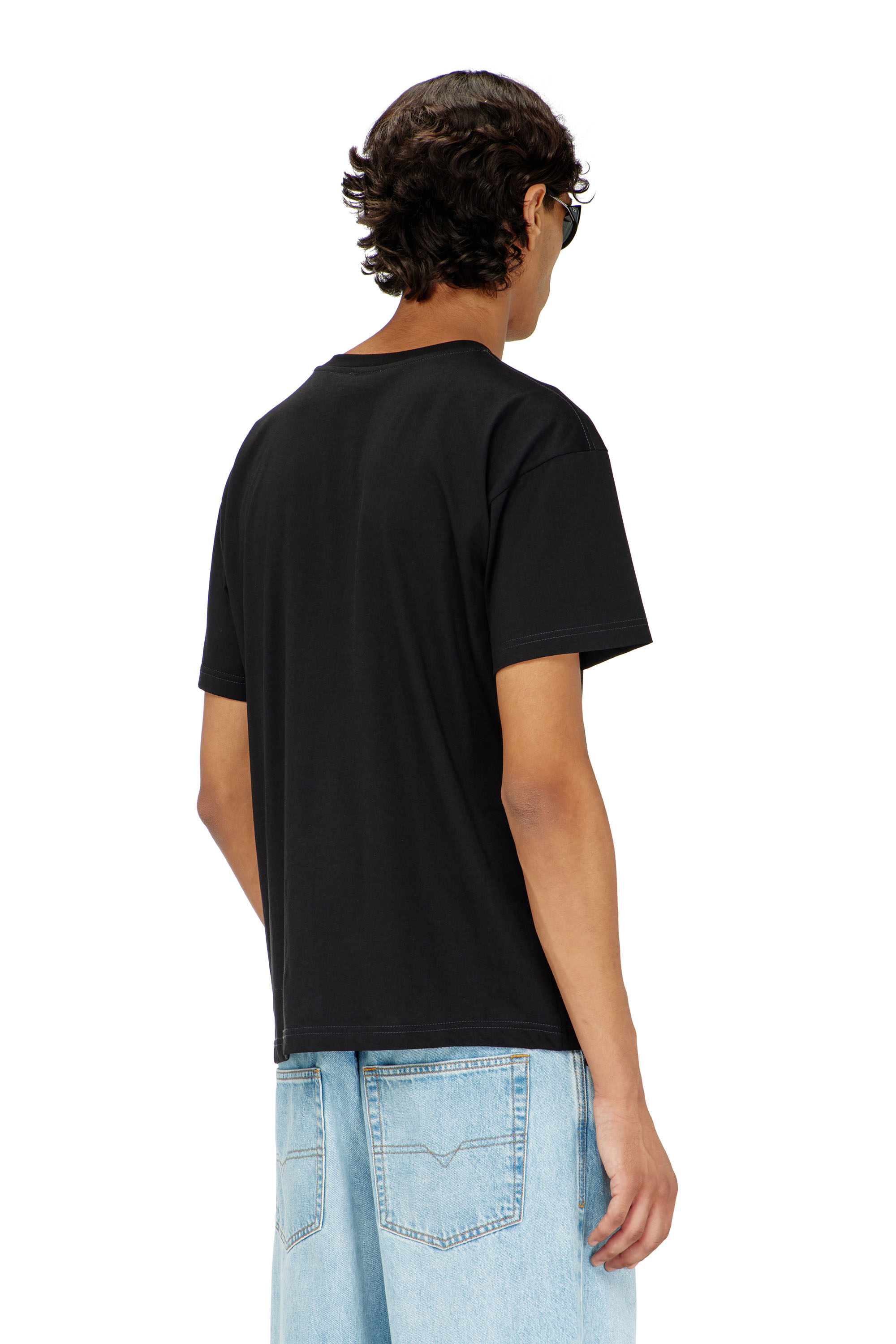 Diesel - T-NORM-PIPING, Herren T-Shirt mit kontrastierenden Paspeln in Schwarz - 4