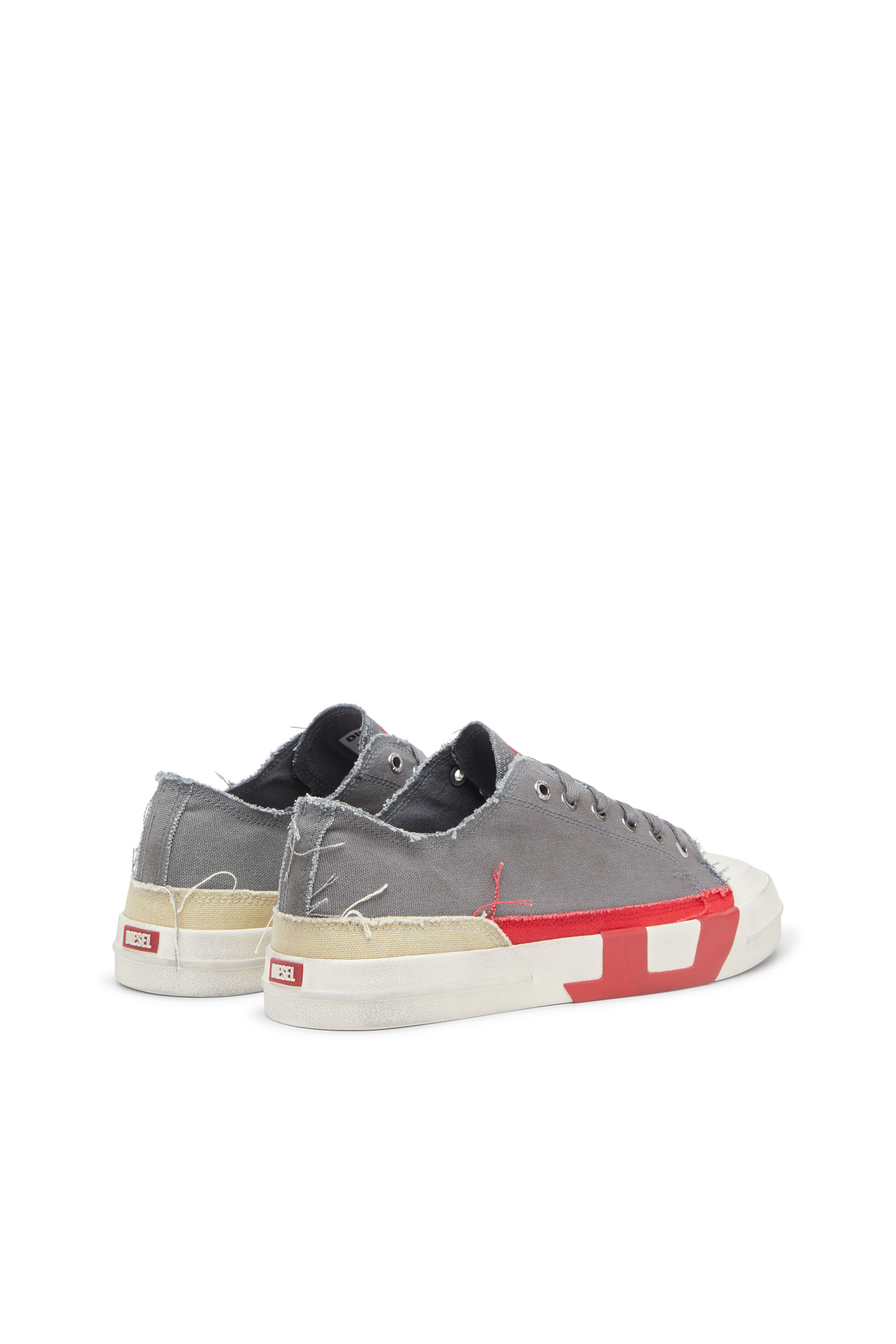 Diesel - S-D-VERSE LOW, Herren S-D-Verse-Canvas-Sneakers mit Schmutz-Effekt in Grau - 3