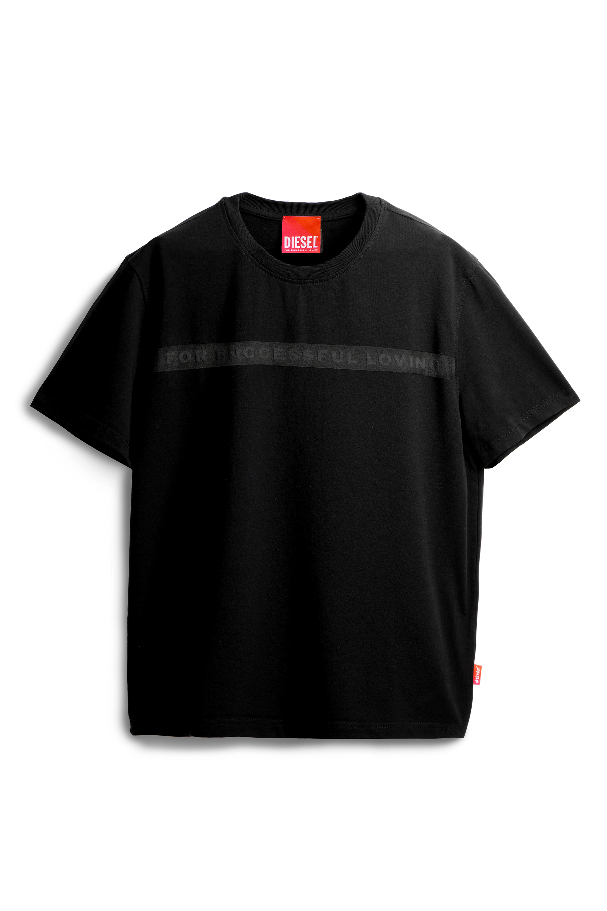 Diesel - PR-T-NOTS-CHI-R, Unisex T-Shirt mit For Successful Loving Logo in Schwarz - 2