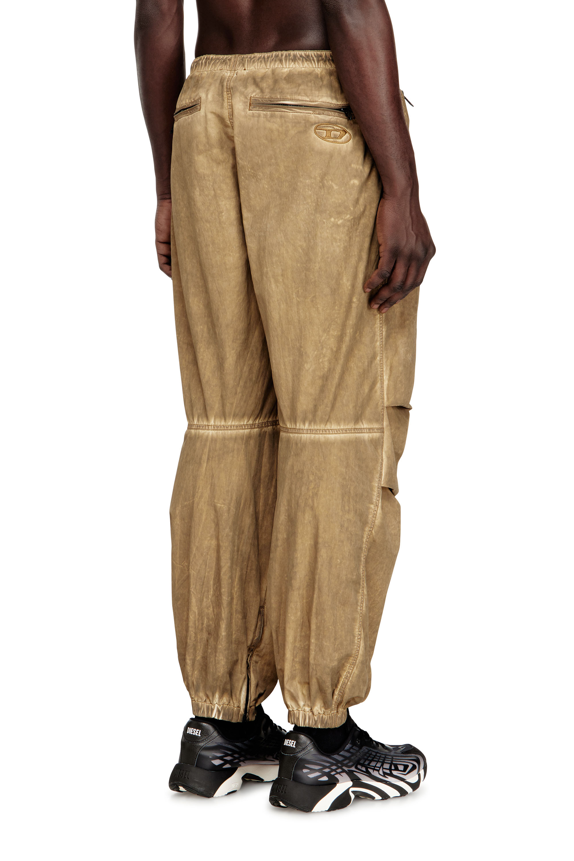 Diesel - P-STITCH-TREAT, Herren Cargo-Hosen aus Taslan mit Verschmutzungseffekt in Hellbraun - 4