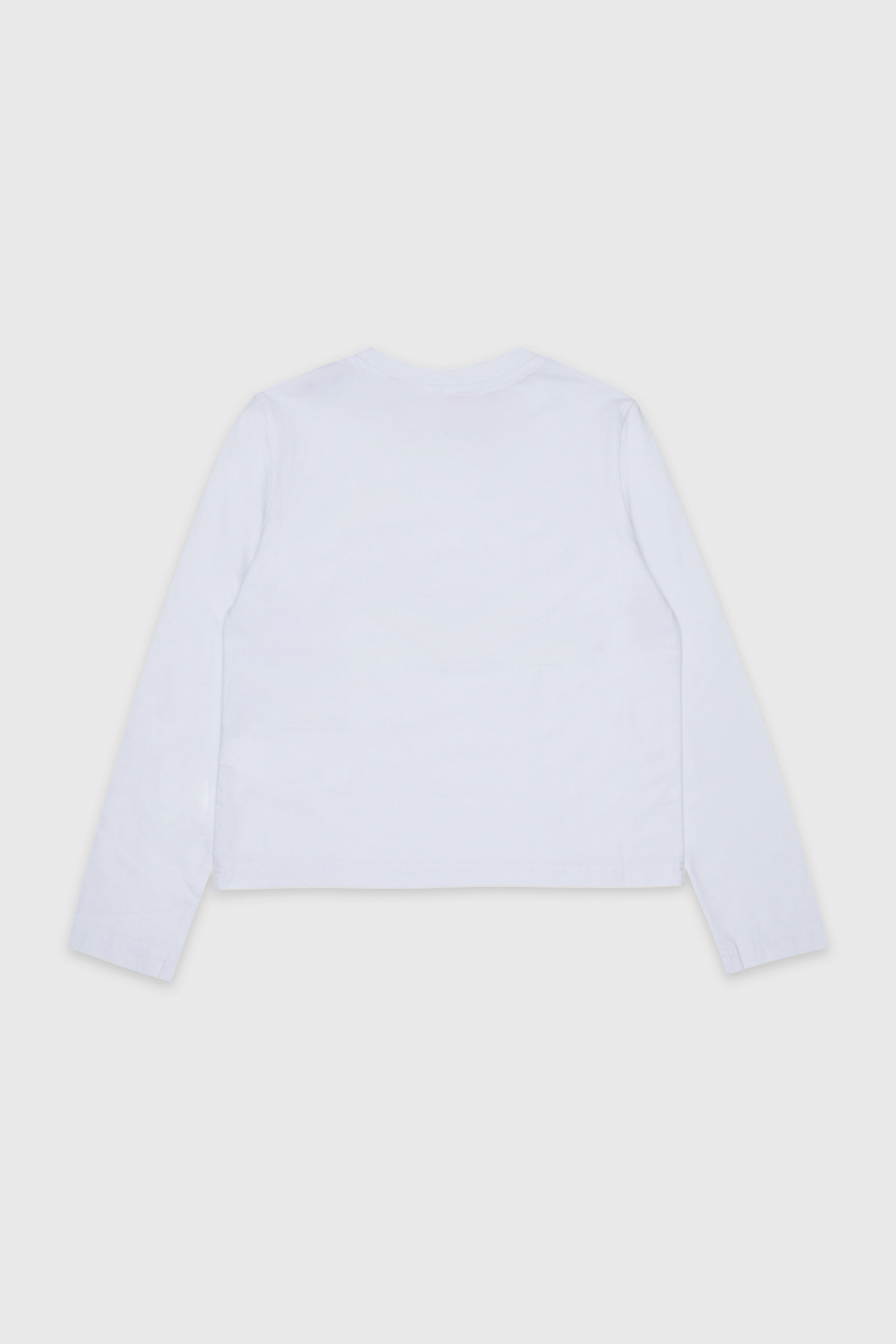 Diesel - TLIBBY, Damen Langarm-T-Shirt mit ausgefranstem Logo-Patch in Wei&szlig; - 2