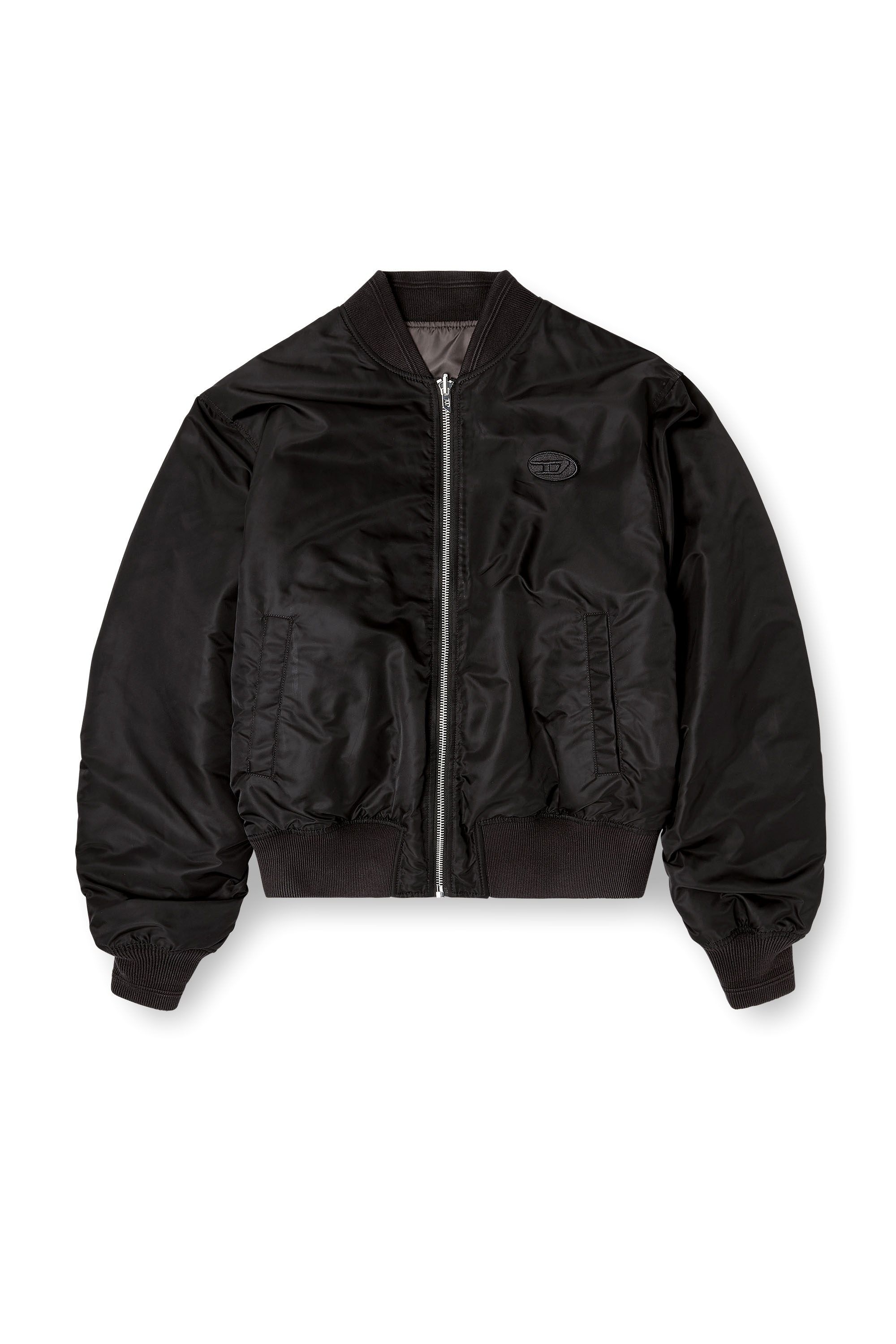 Diesel - W-TYPE-D1, Herren Gesteppte Bomberjacke mit Oval-D-Stickerei in Schwarz - 4