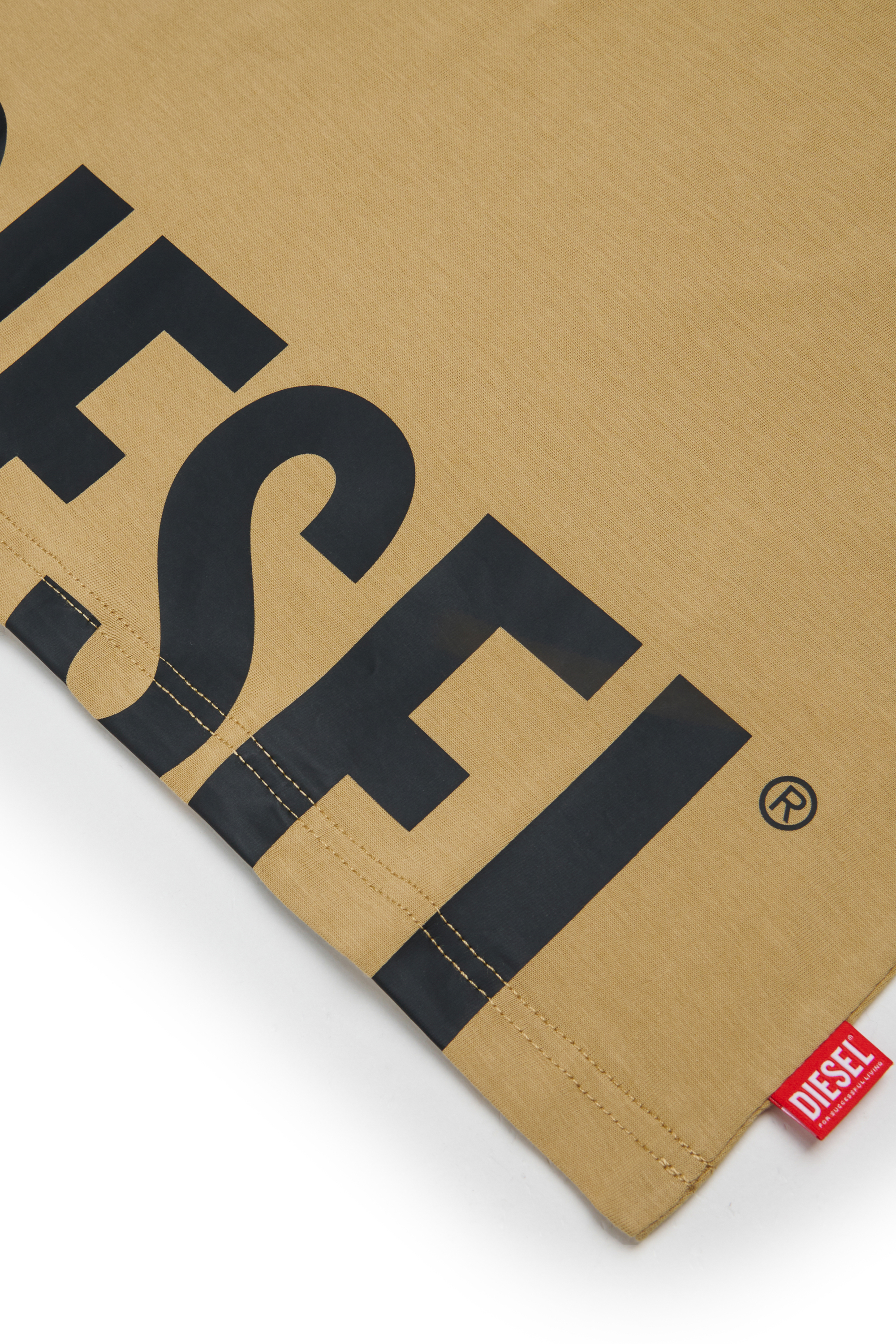 Diesel - TPRES, Herren T-Shirt mit abgeschnittenem Logo in Braun - 4