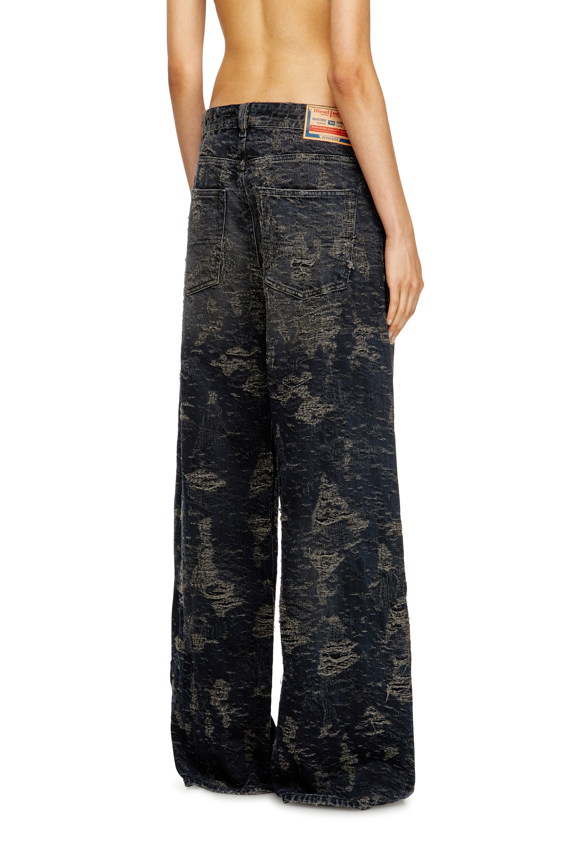 Diesel - Damen Relaxed Jeans 1996 D-Sire 007BV, Schwarz/Dunkelgrau - 4