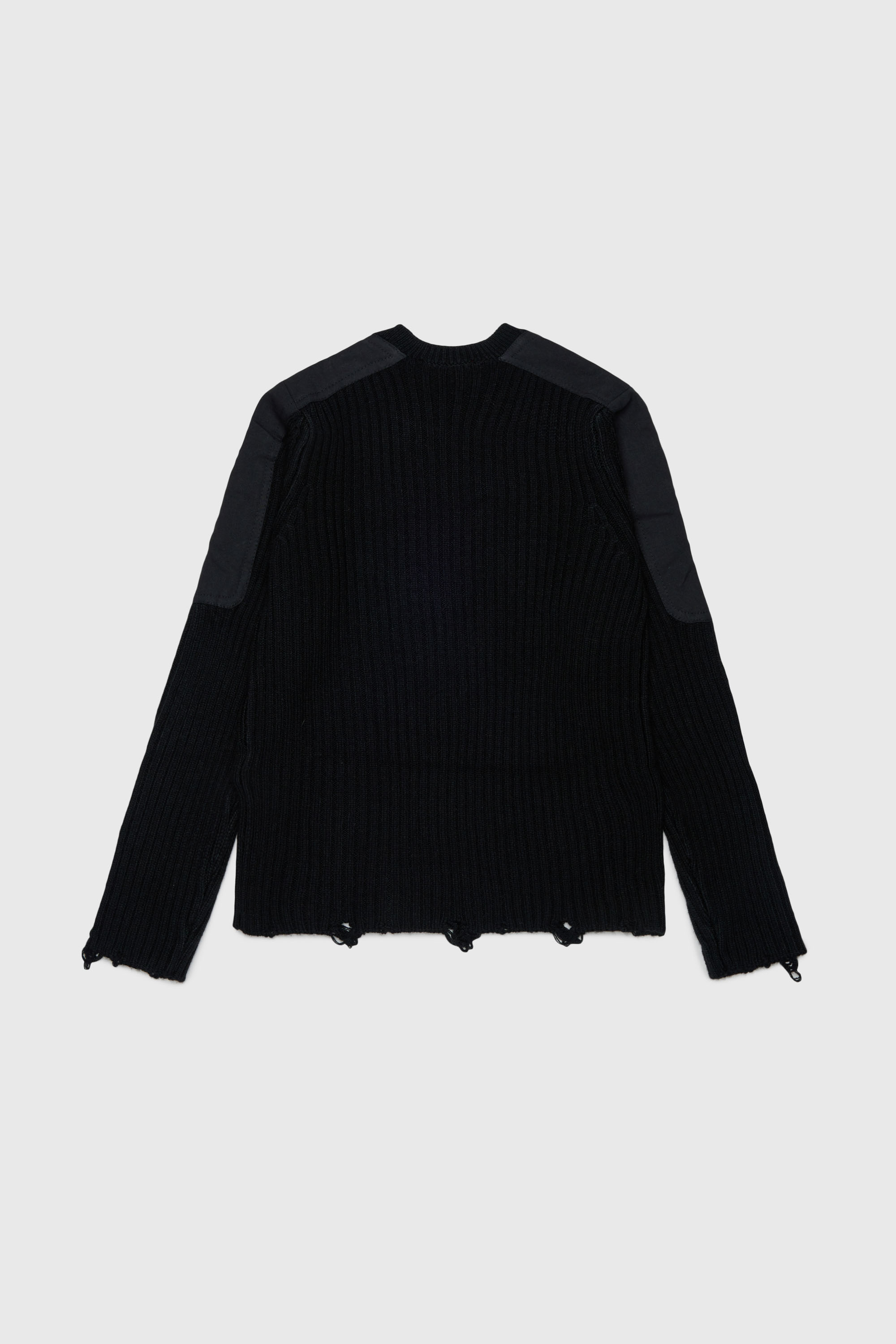 Diesel - KAMAR, Herren Ausgefranster Pullover aus Wollmischung in Schwarz - 2