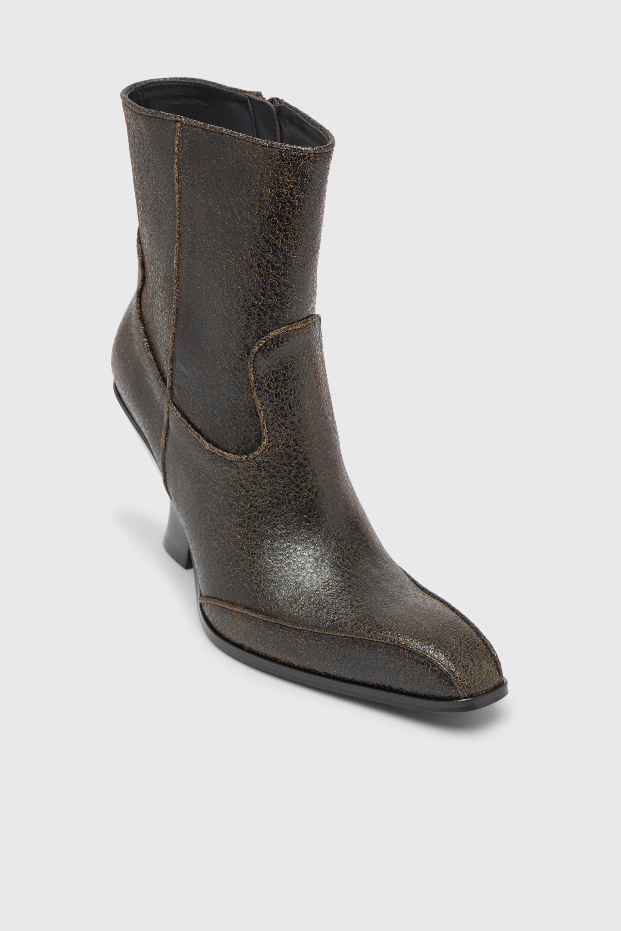 Diesel - D-LUFFY-75-AB, Damen D-Luffy &ndash; Stiefeletten aus crackled Leder in Dunkelbraun - 6