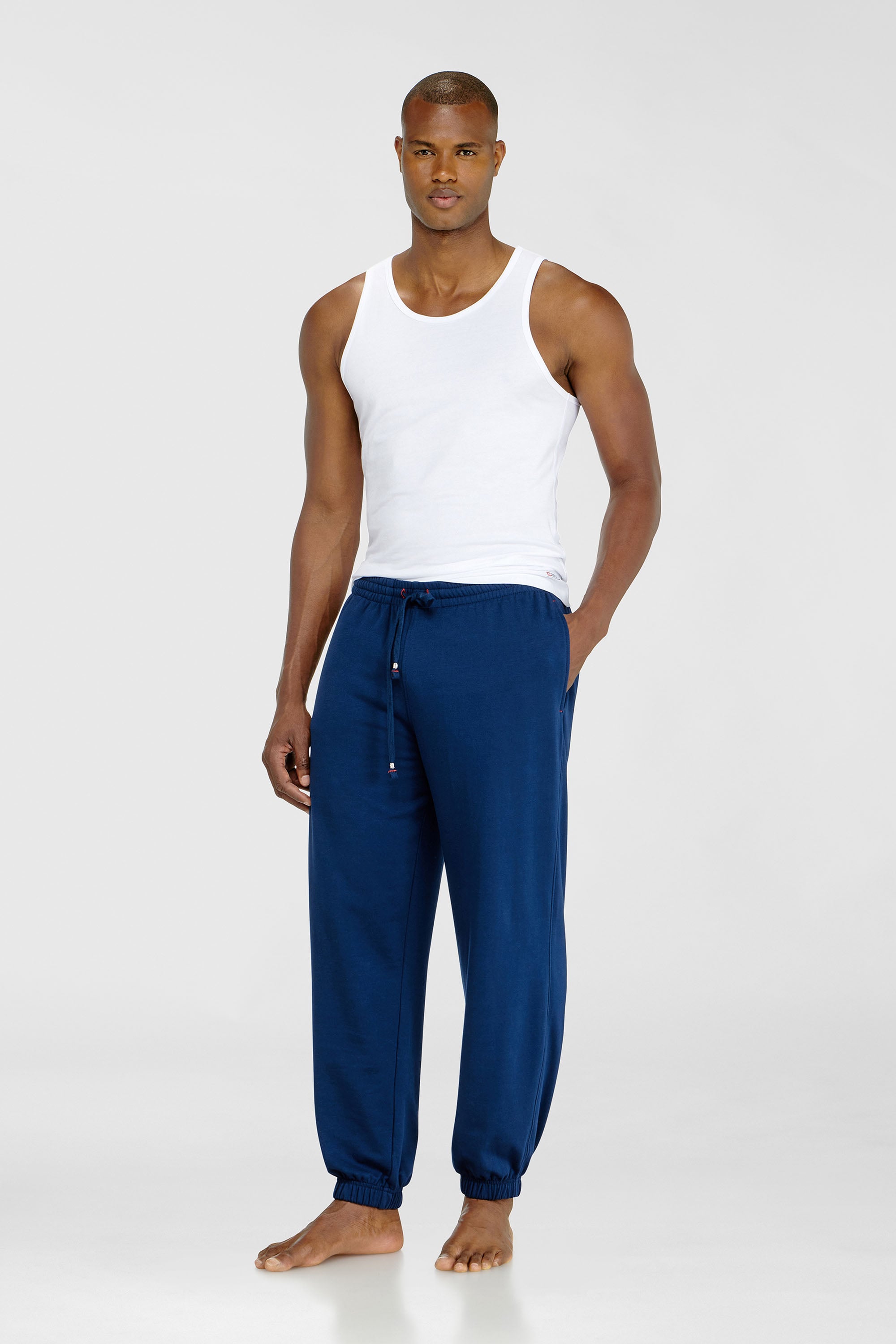 Diesel - LENNY-D-CORE, Herren Sweathose aus aufgerauter Baumwollmischung in Blau - 2