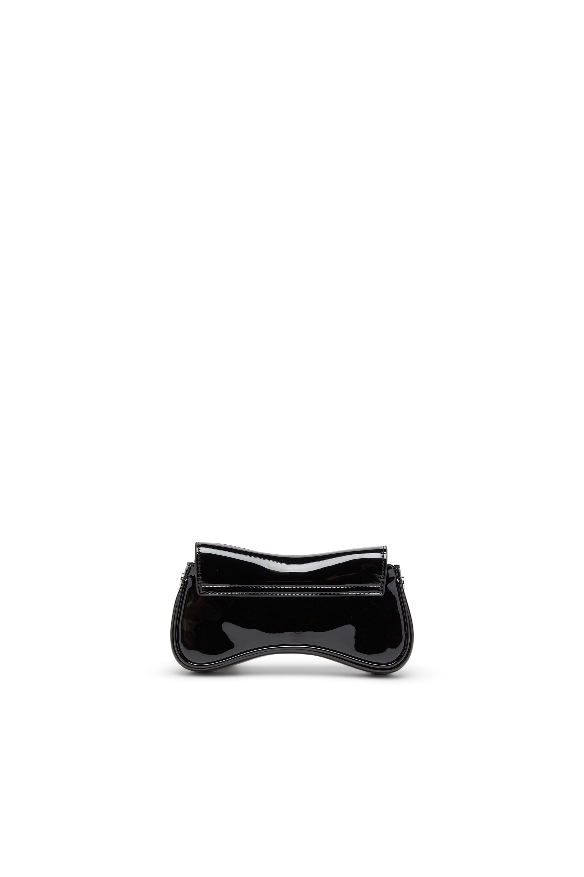 Diesel - PLAY CROSSBODY XS, Damen Play-Kleine Umhängetasche aus glänzendem PU in Schwarz/Flash mirror - 2